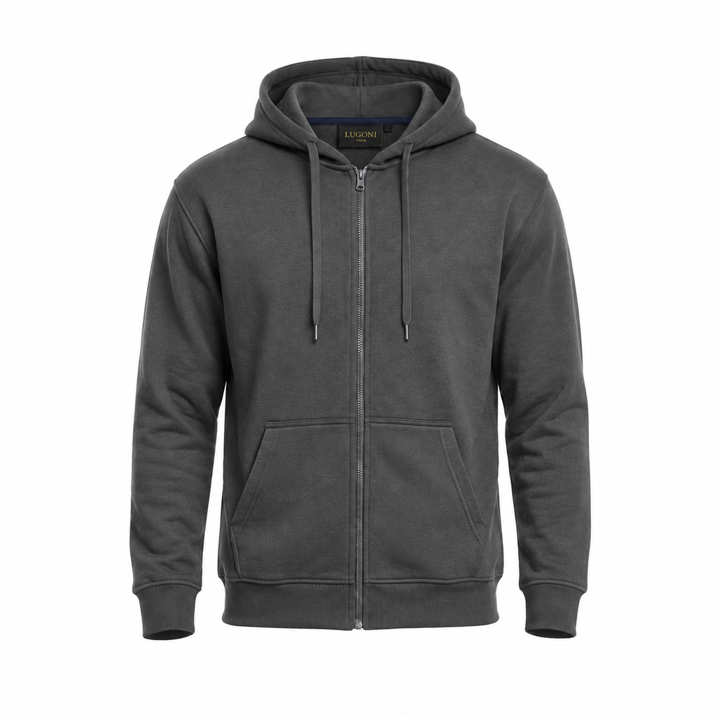 Felpa con zip e Cappuccio