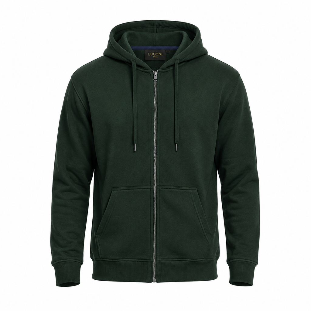 Felpa con zip e Cappuccio