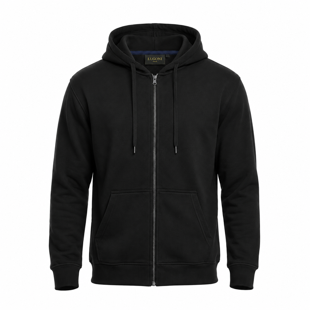 Felpa con zip e Cappuccio