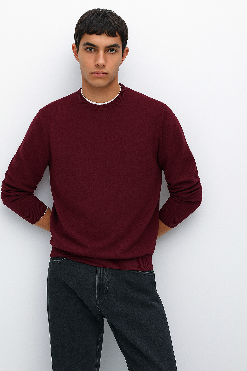 Girocollo in misto Cashmere