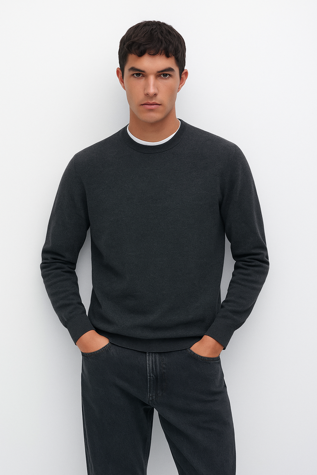 Girocollo in misto Cashmere