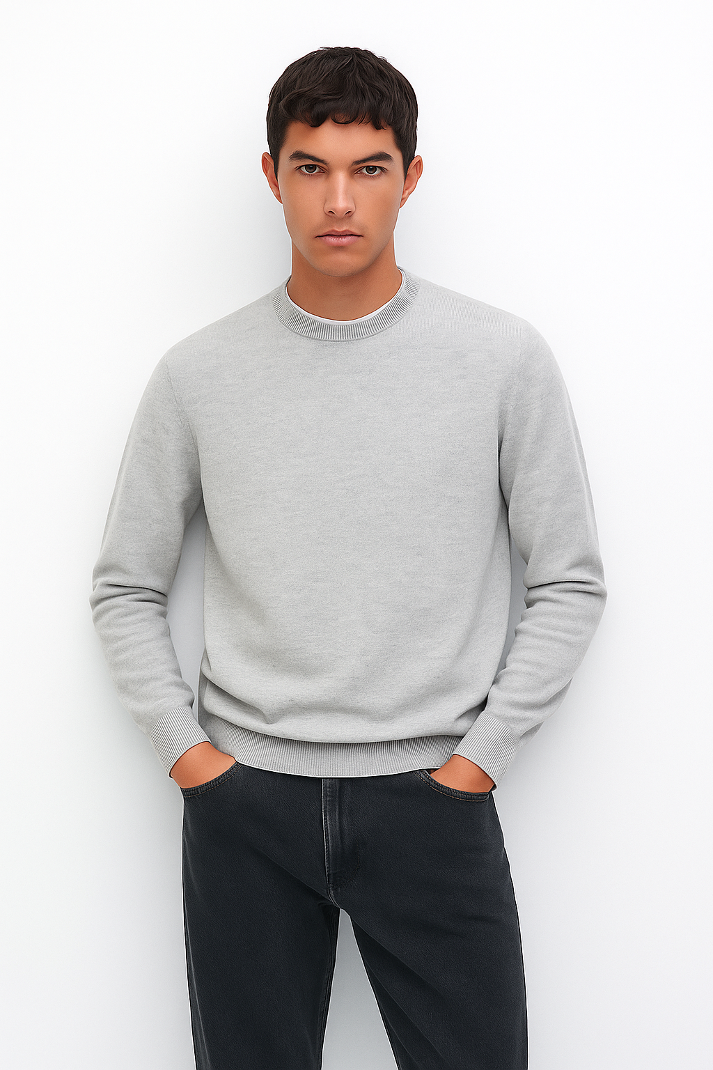 Girocollo in misto Cashmere