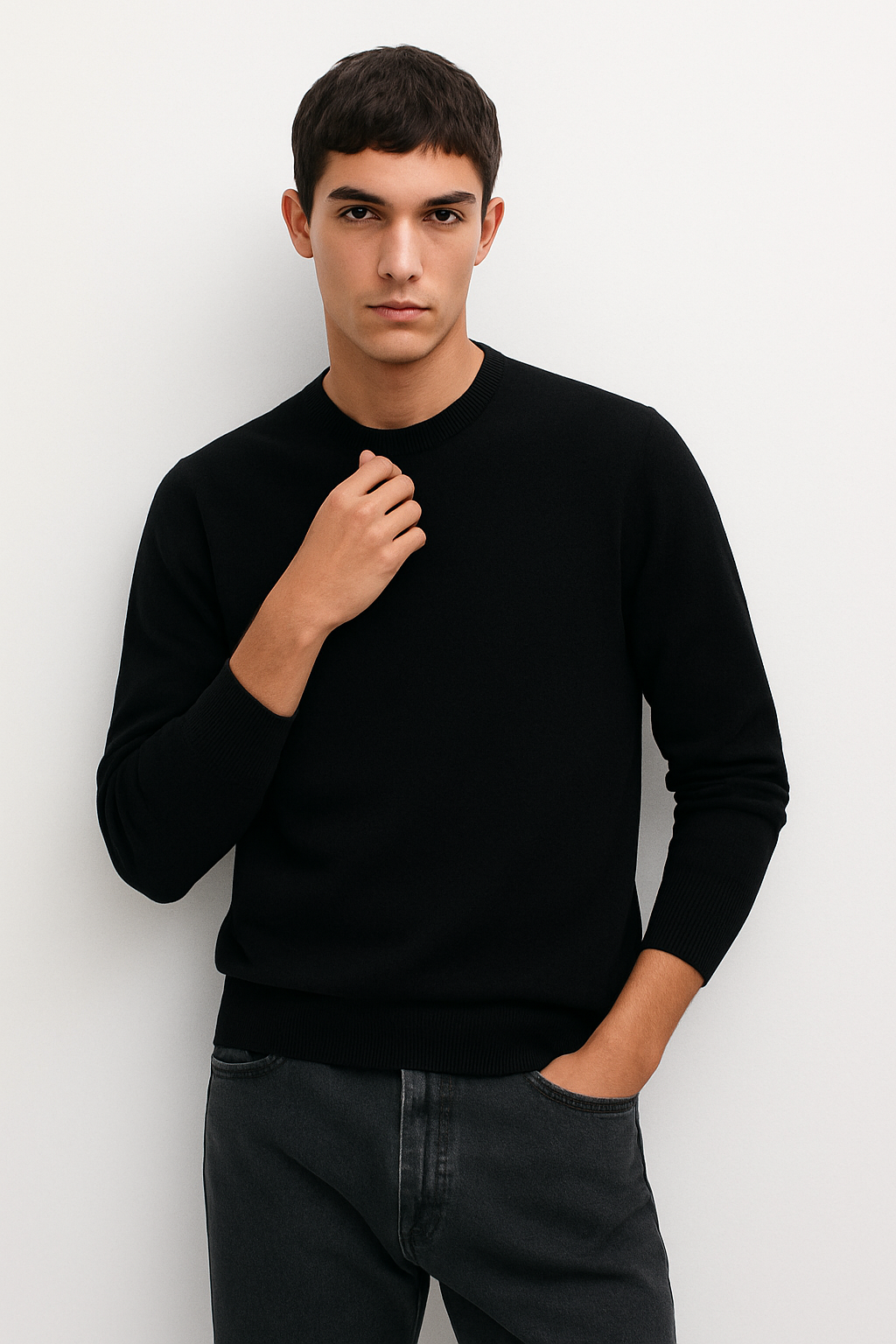 Girocollo in misto Cashmere