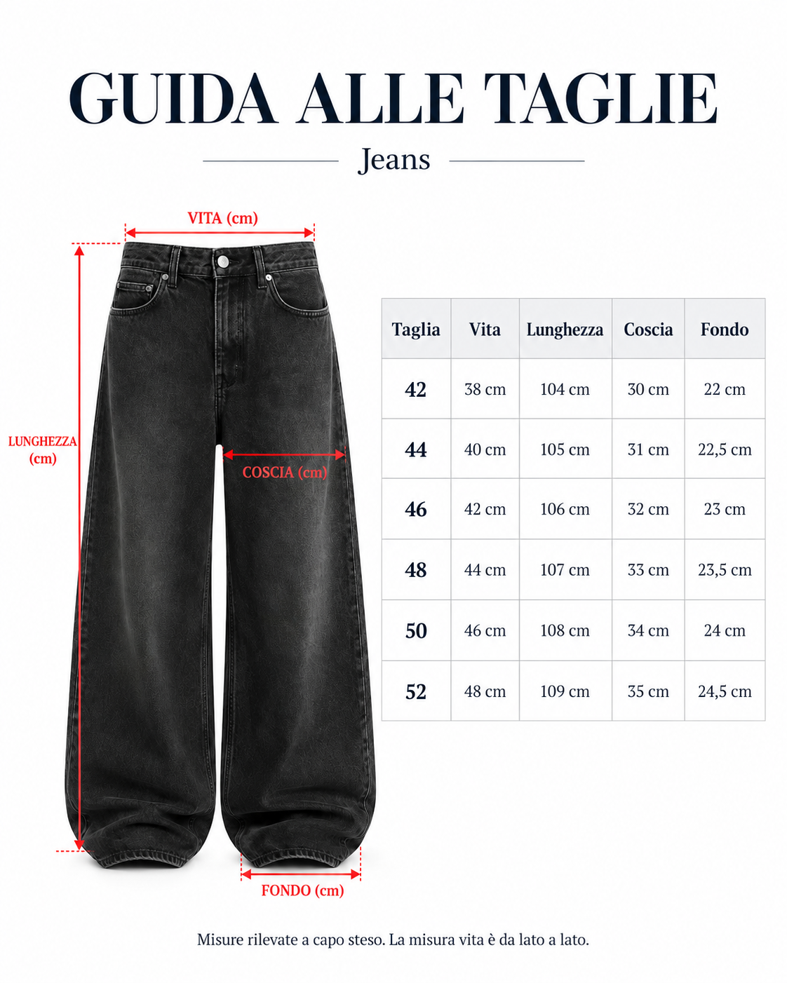 Guida alle taglie