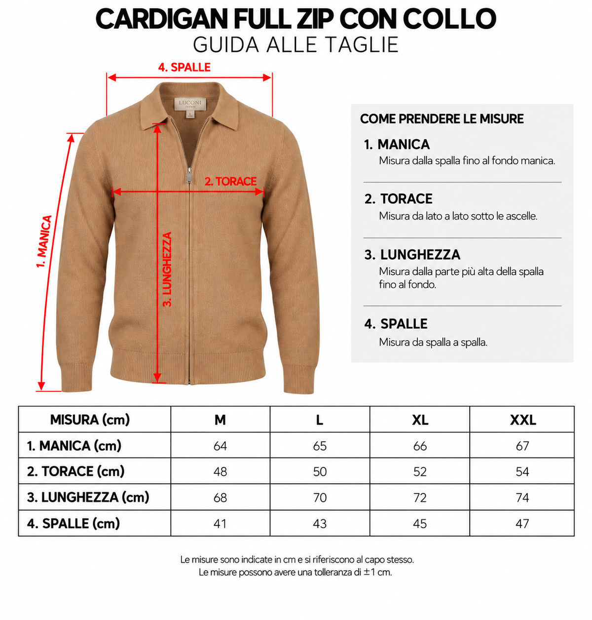 Guida alle taglie