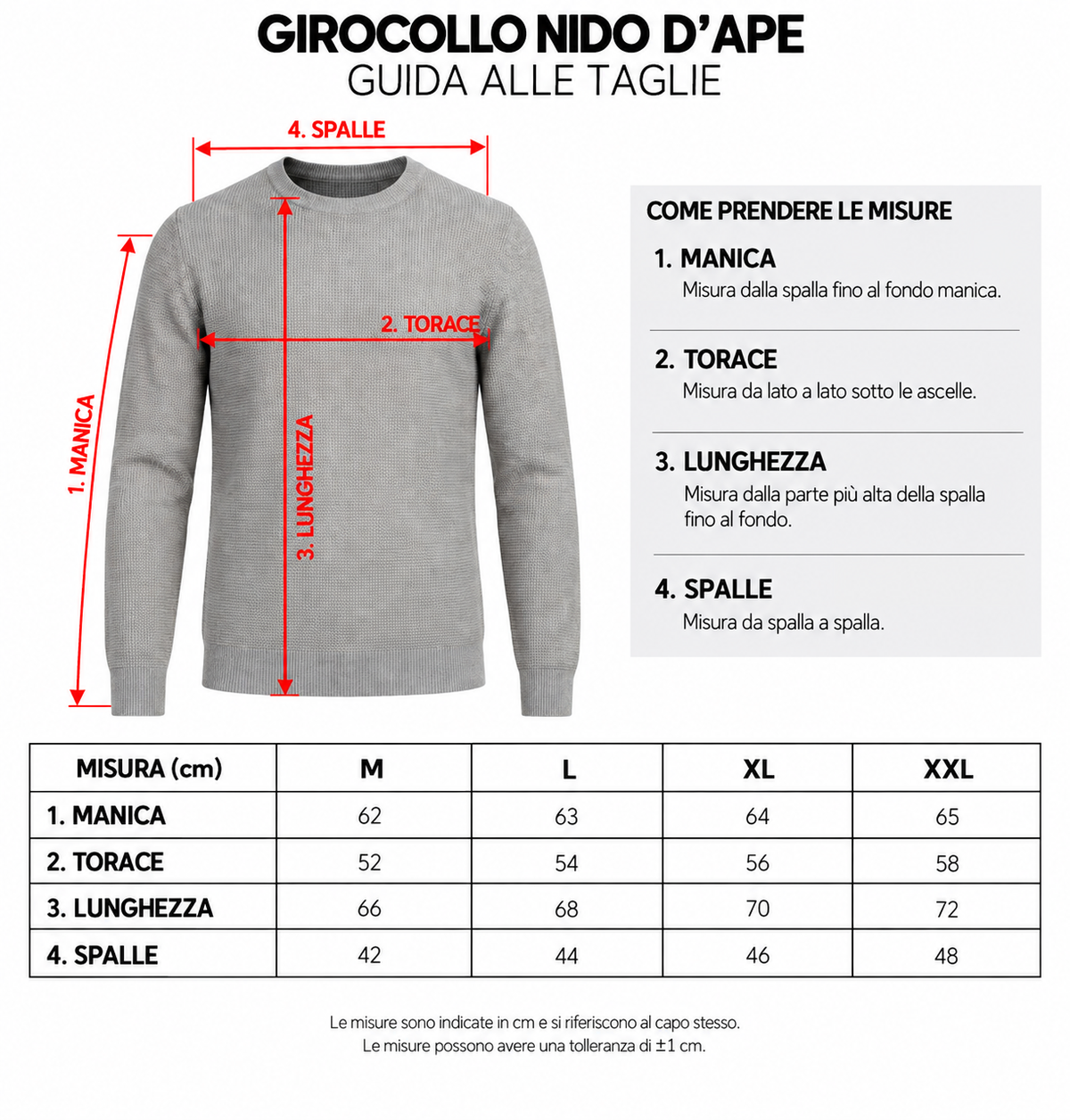 Guida alle taglie