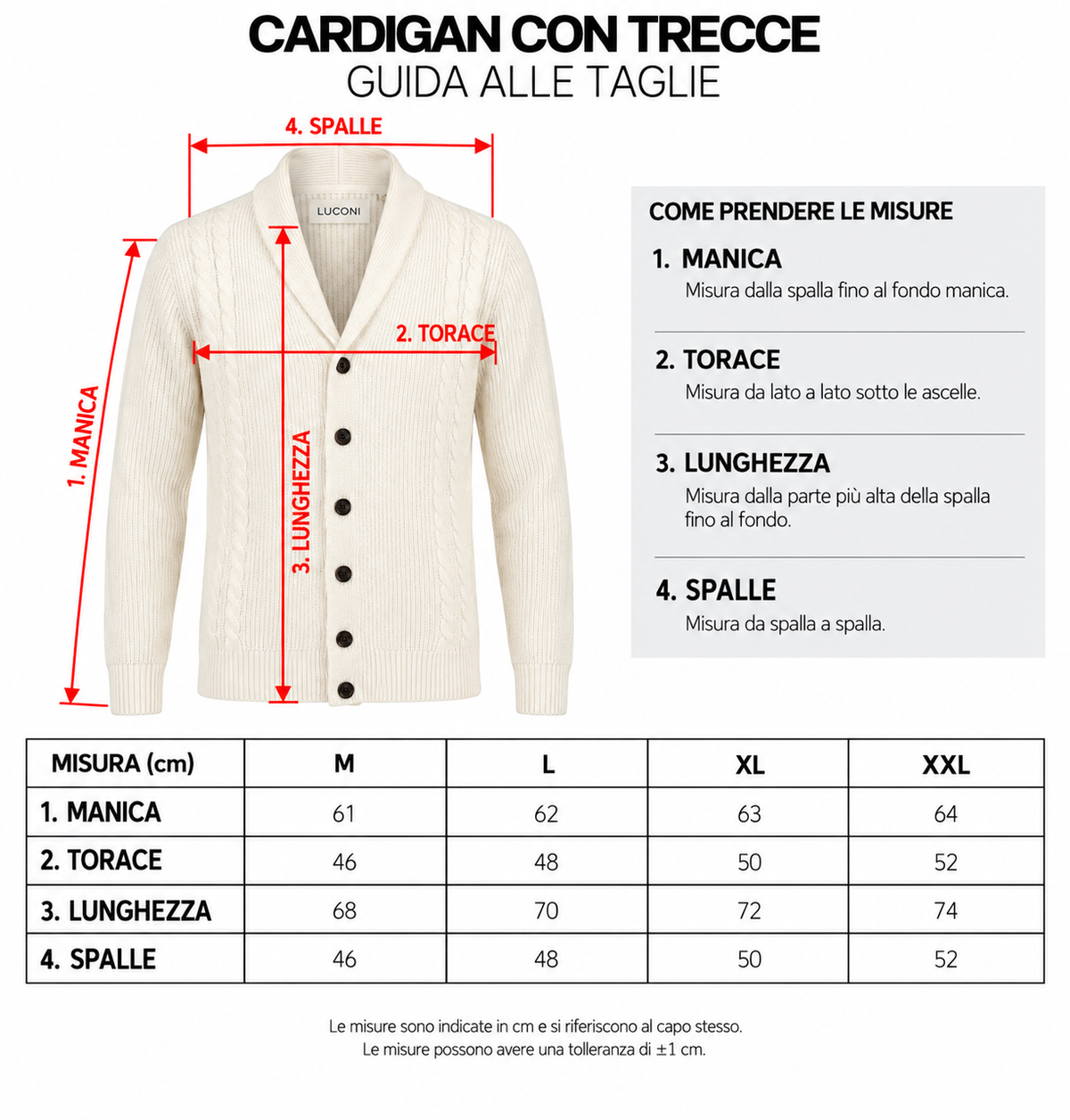Guida alle taglie