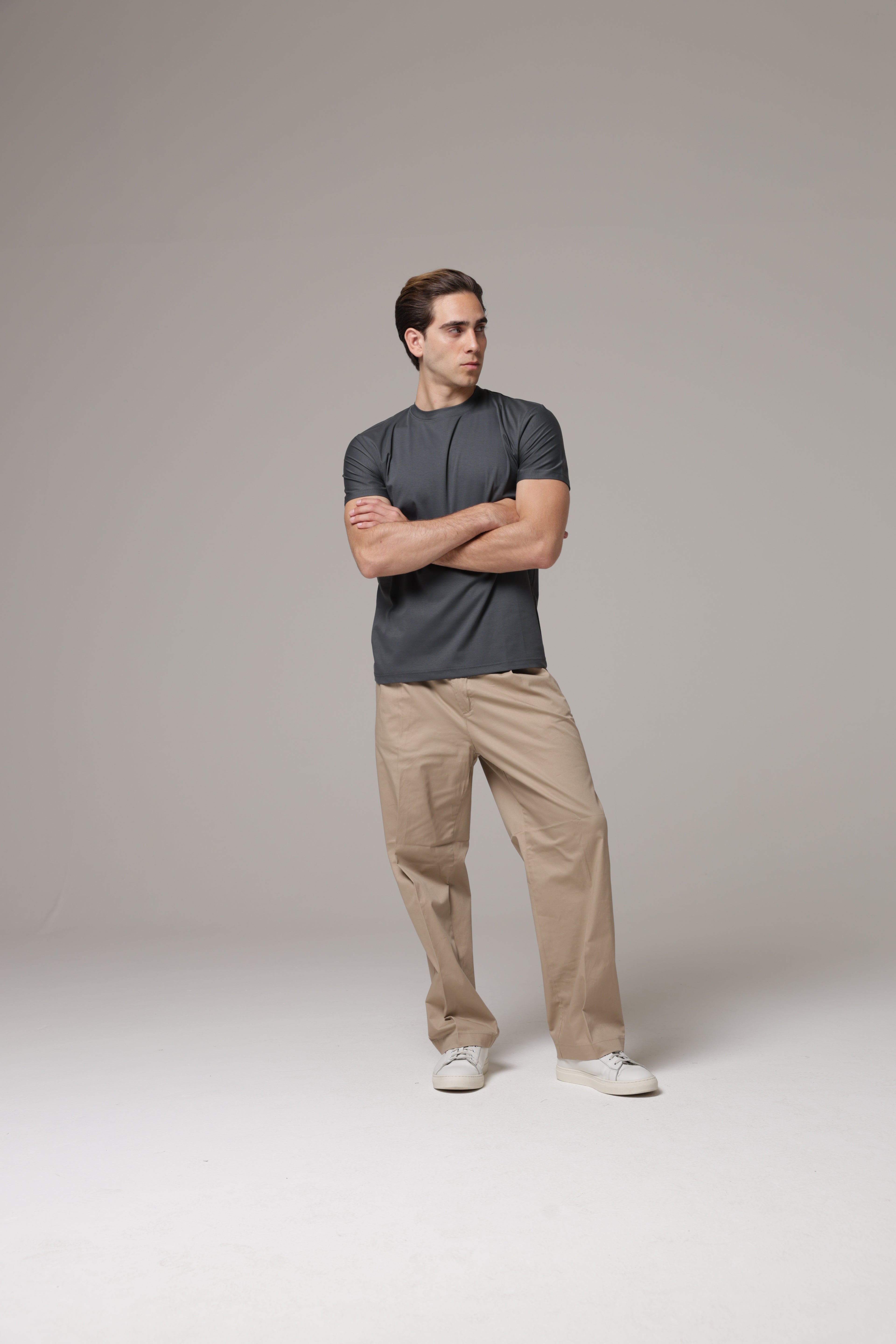 T-Shirt in tessuto di Scozia Premium