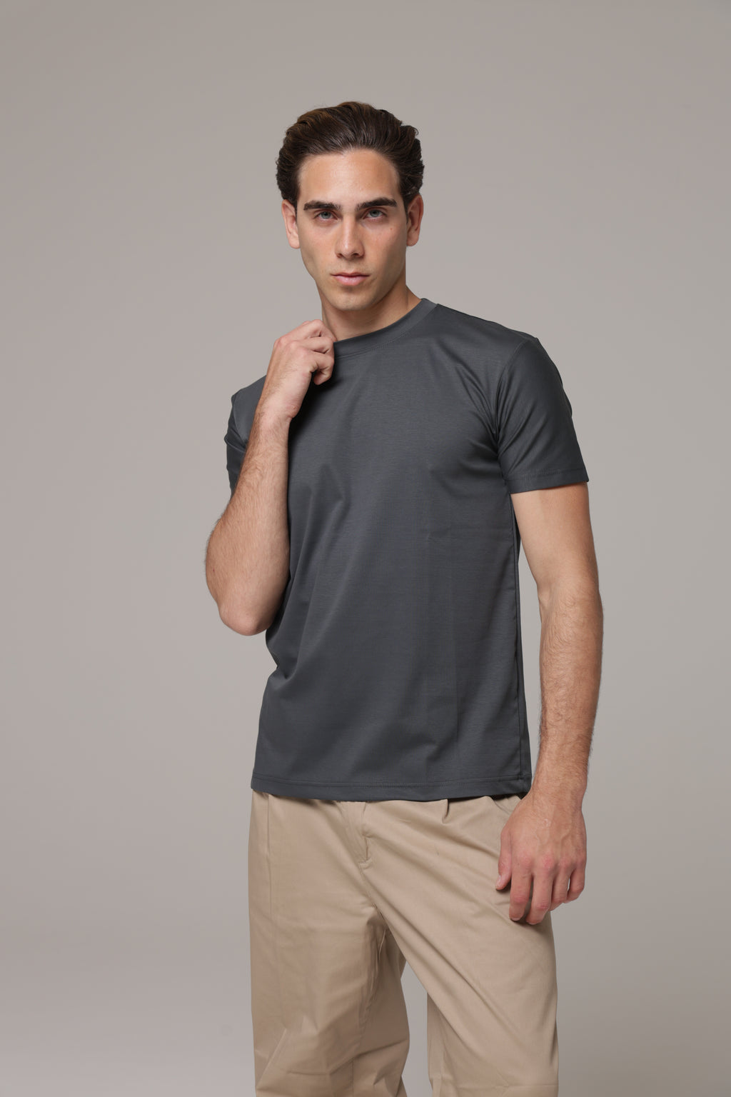 T-Shirt in tessuto di Scozia Premium