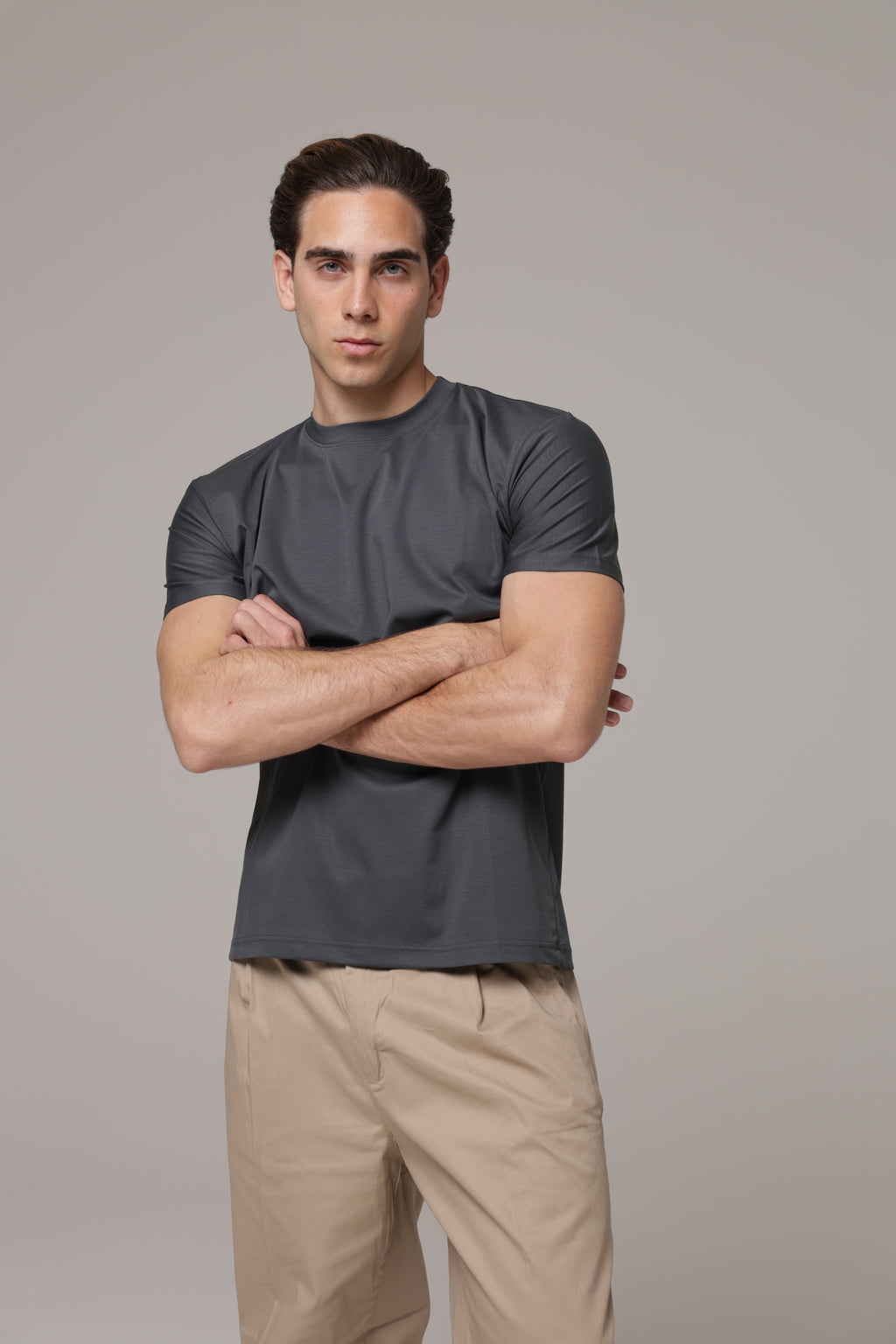 T-Shirt in tessuto di Scozia Premium