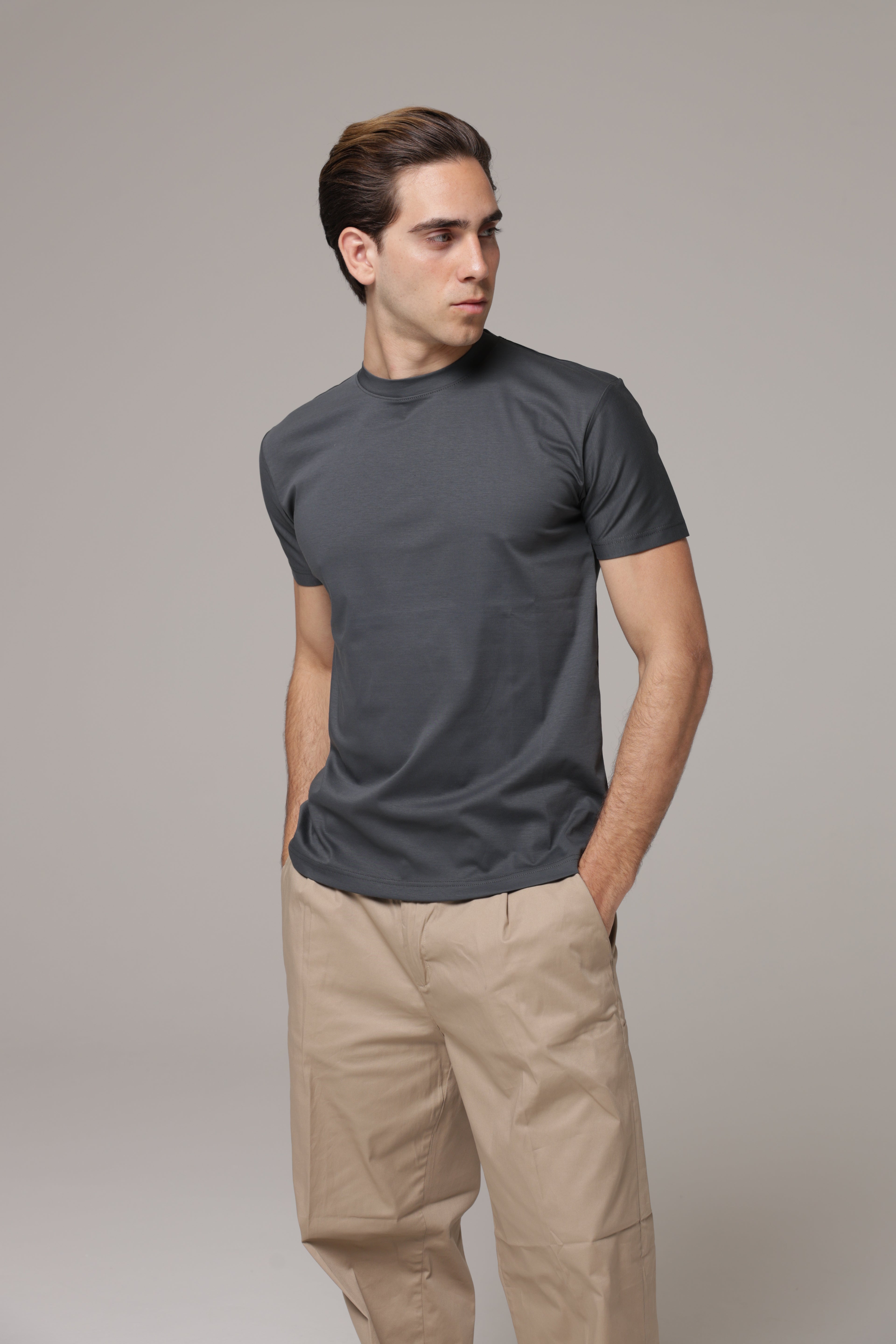 T-Shirt in tessuto di Scozia Premium