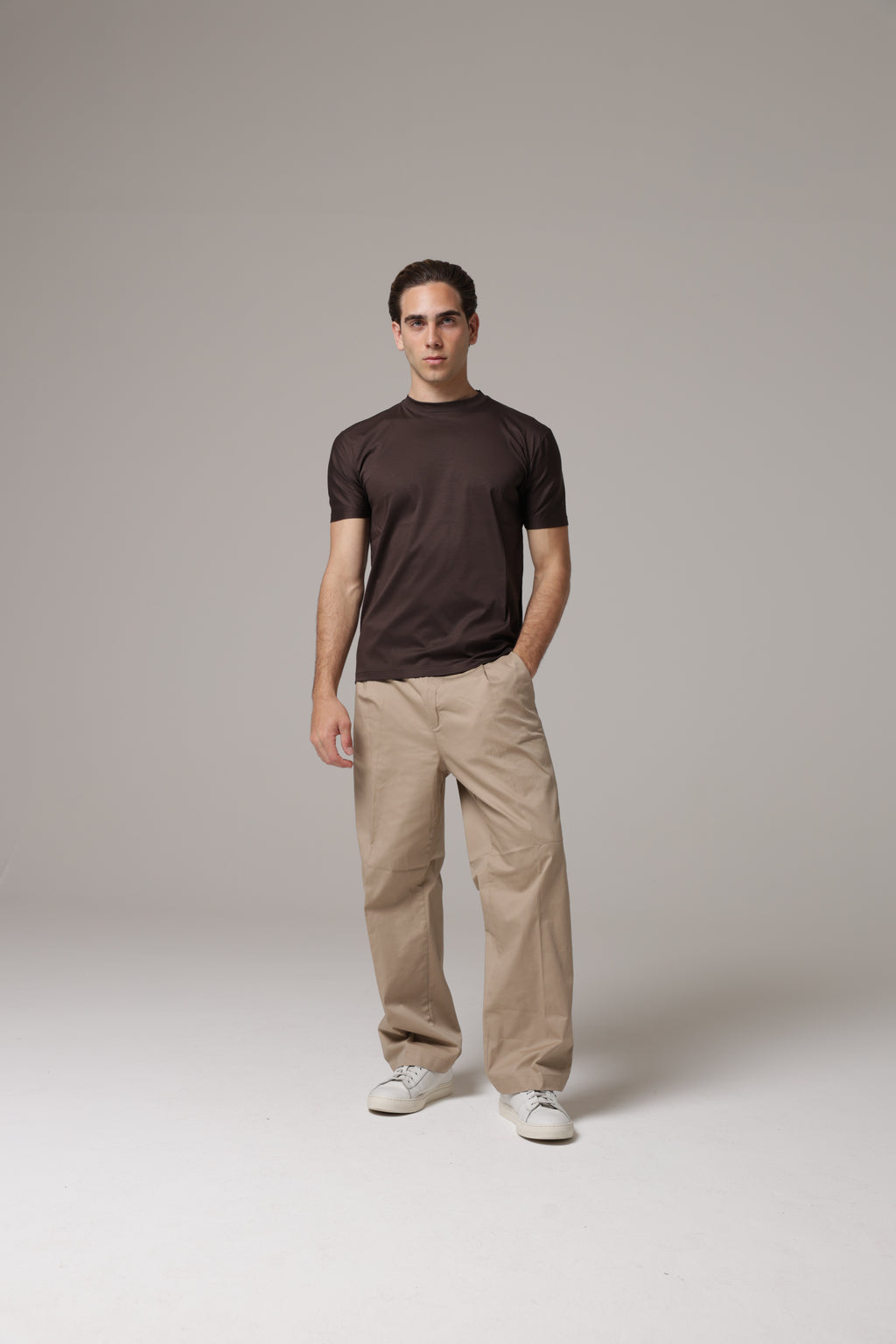T-Shirt in tessuto di Scozia Premium