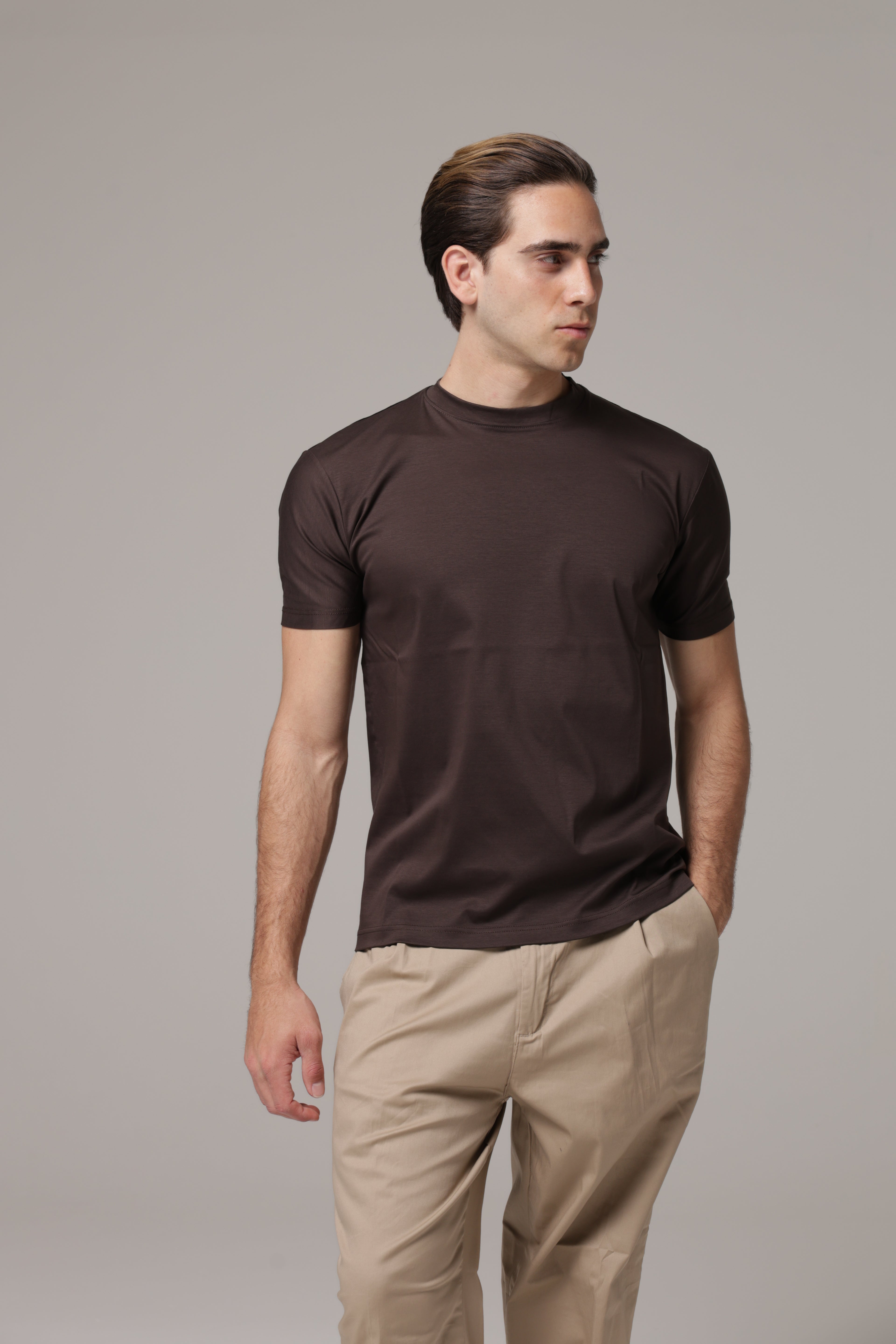 T-Shirt in tessuto di Scozia Premium