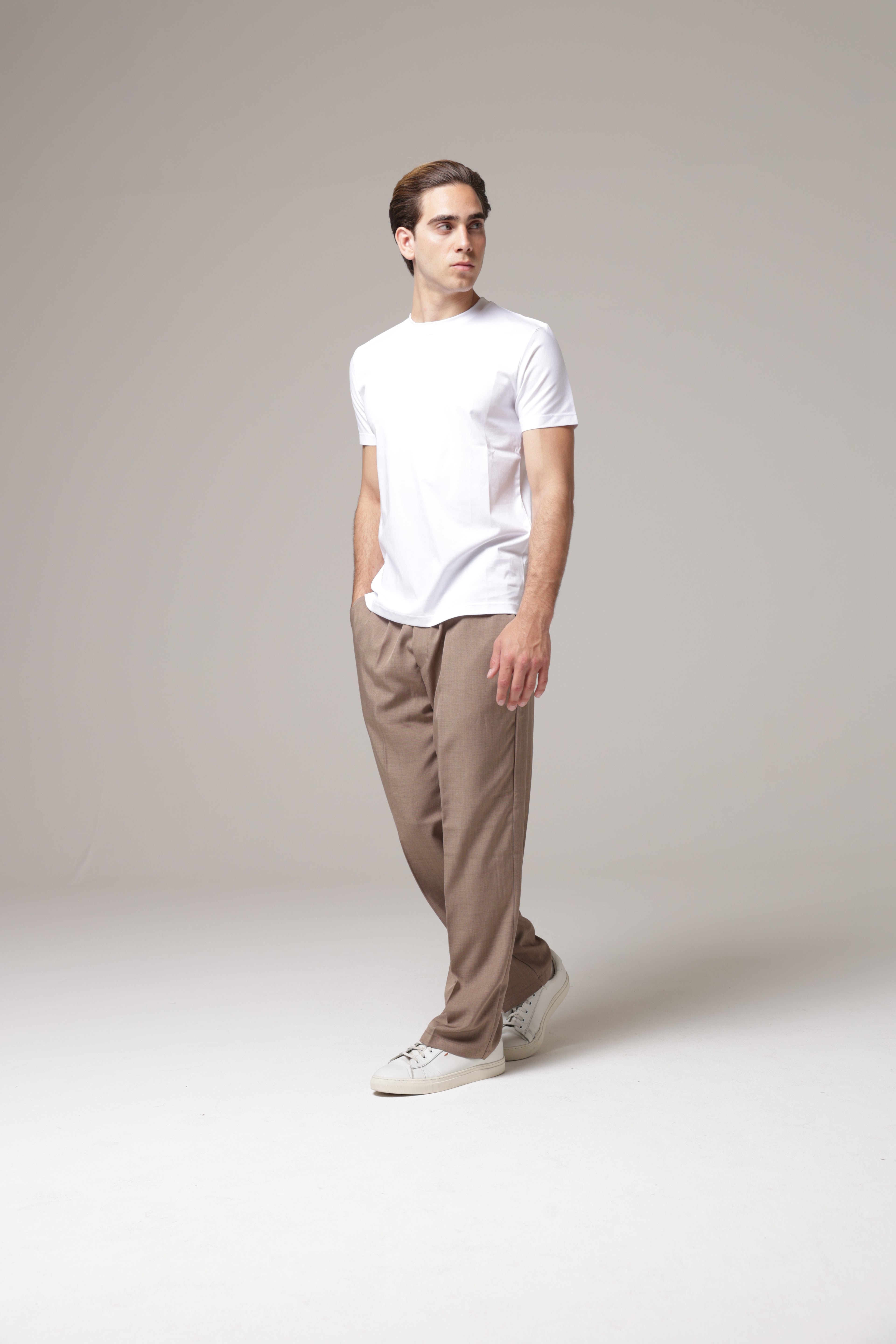 T-Shirt in tessuto di Scozia Premium