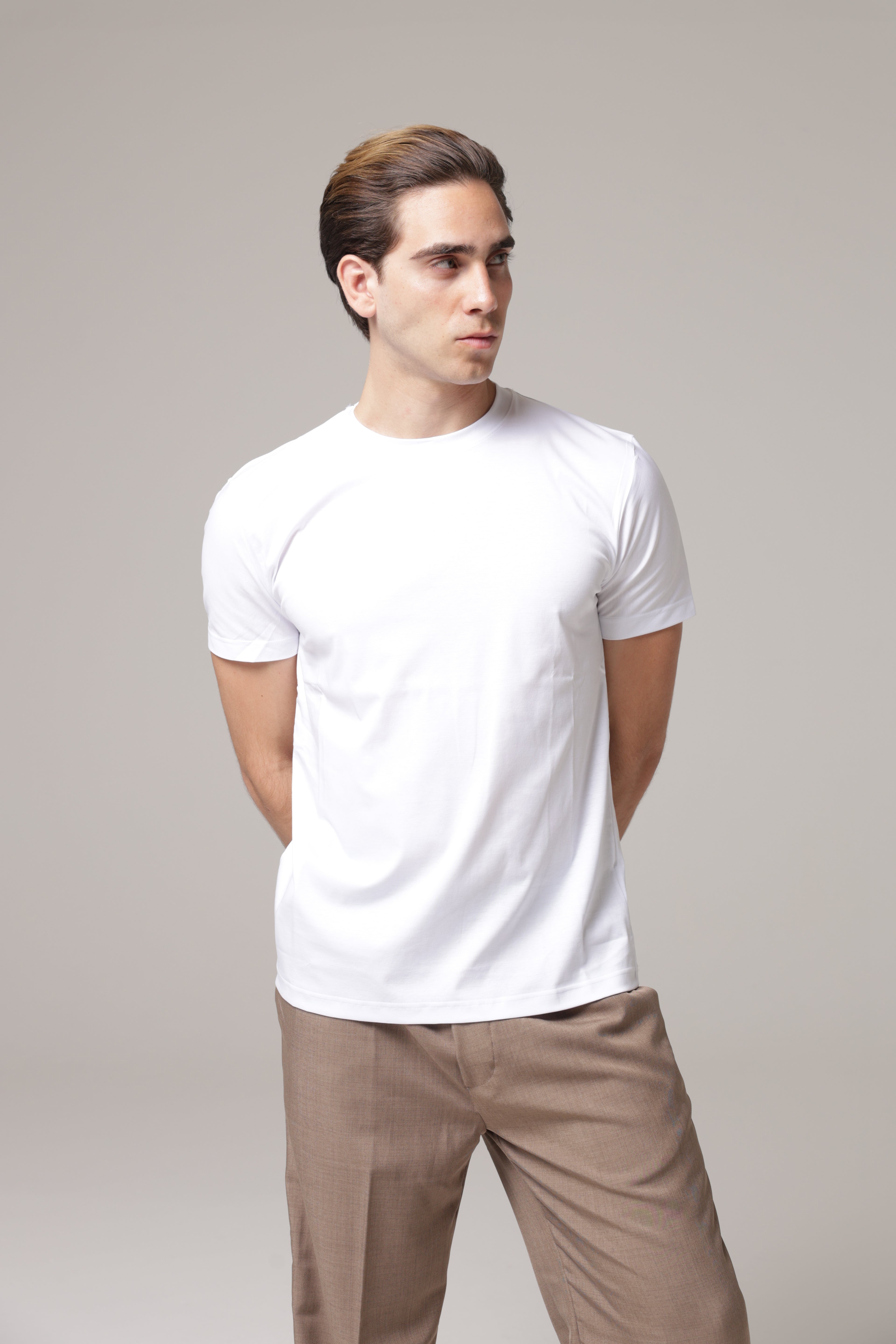 T-Shirt in tessuto di Scozia Premium