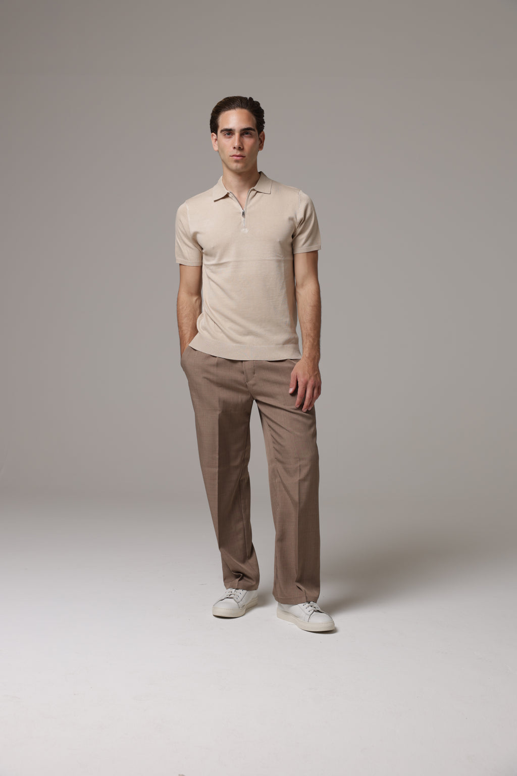 Polo con zip