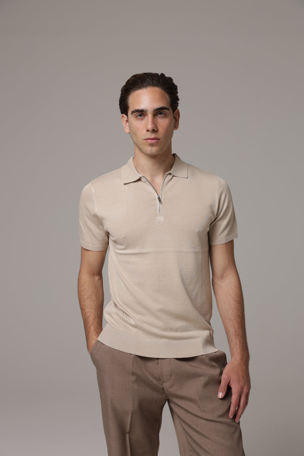 Polo con zip