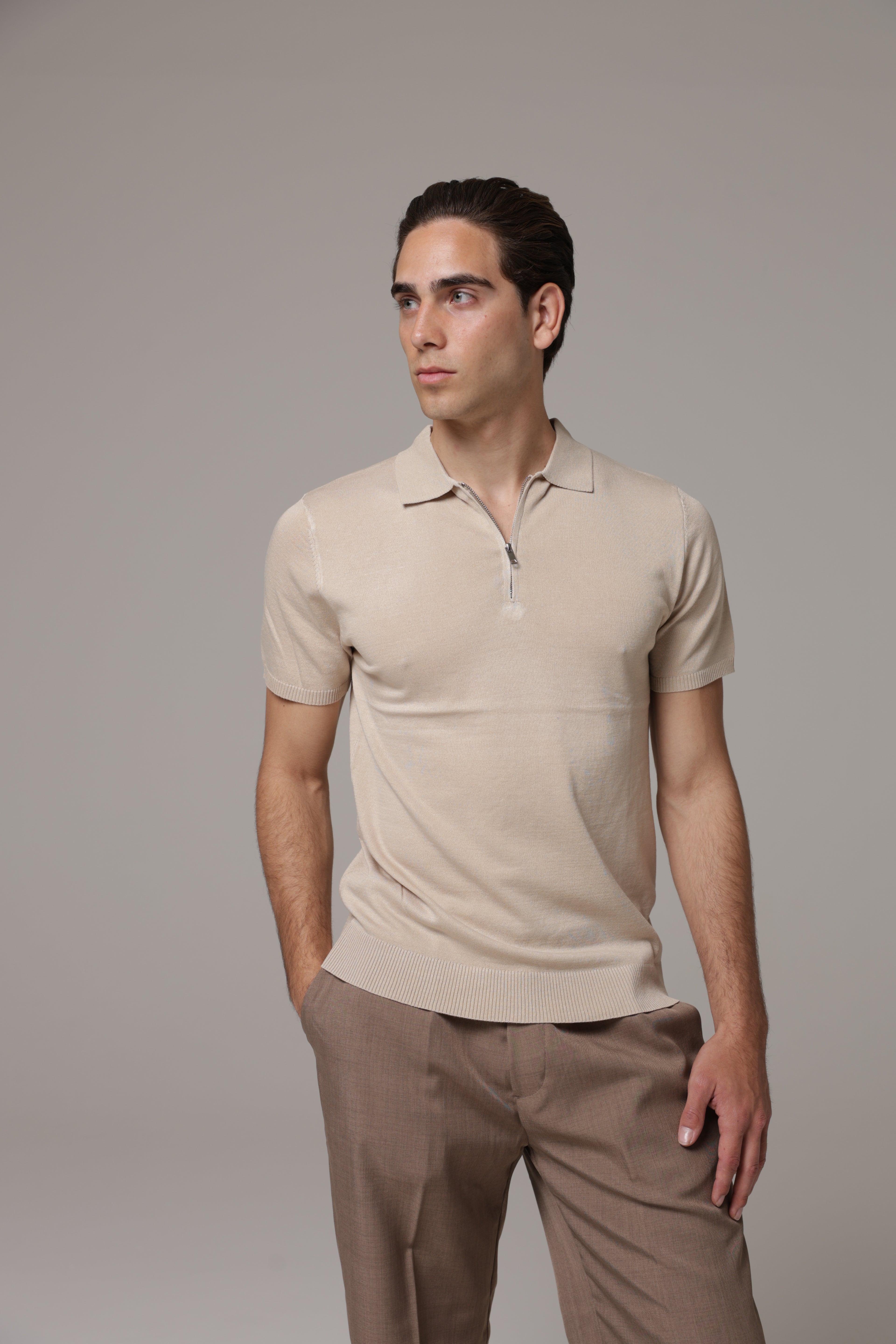 Polo con zip