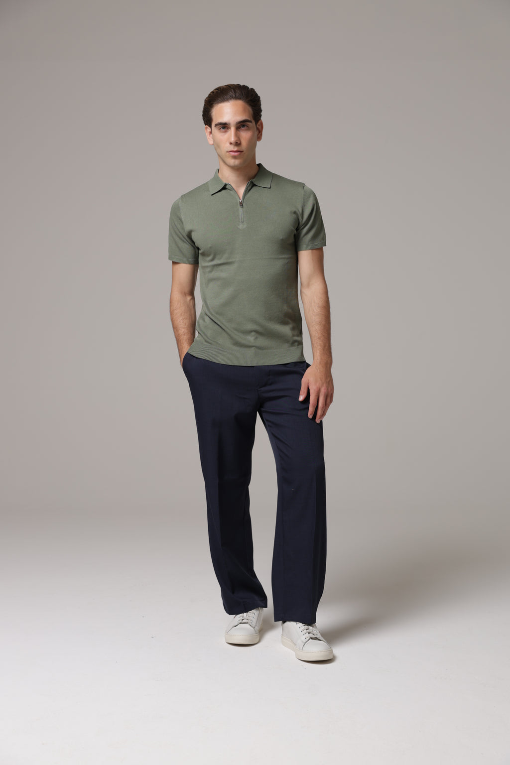 Polo con zip