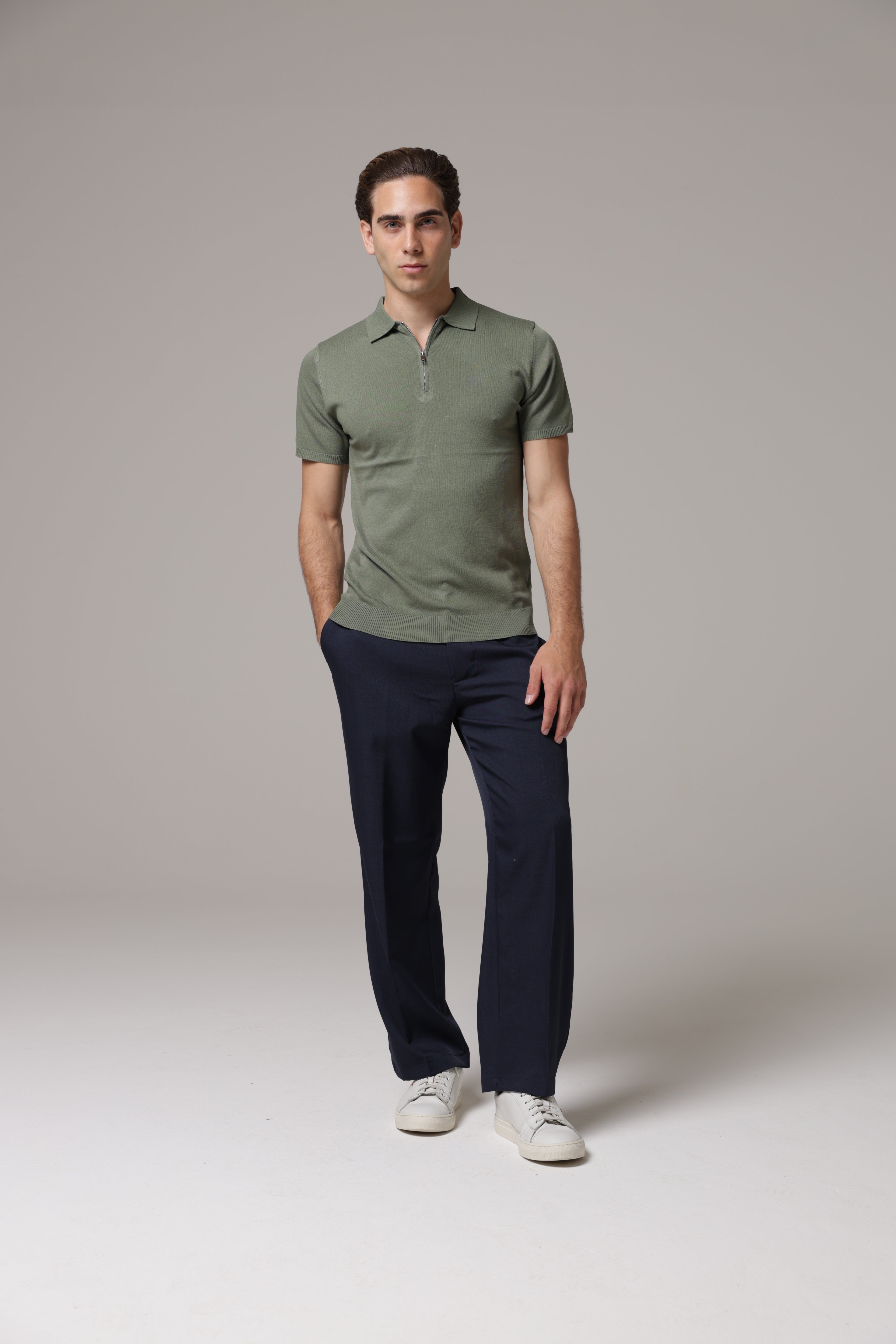 Polo con zip
