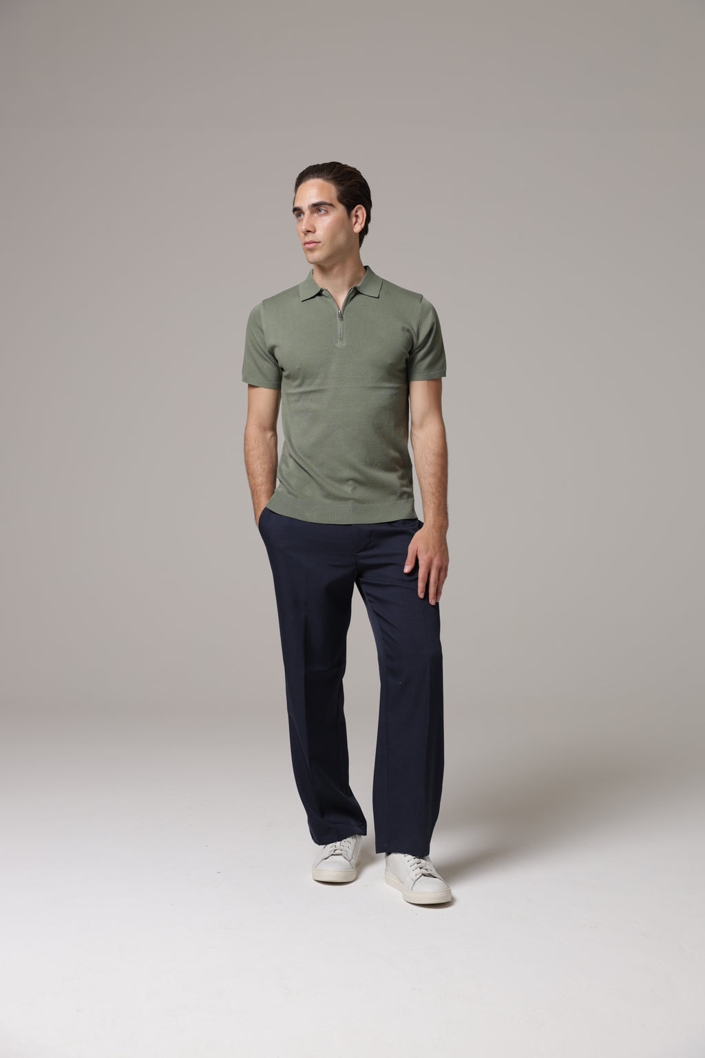 Polo con zip