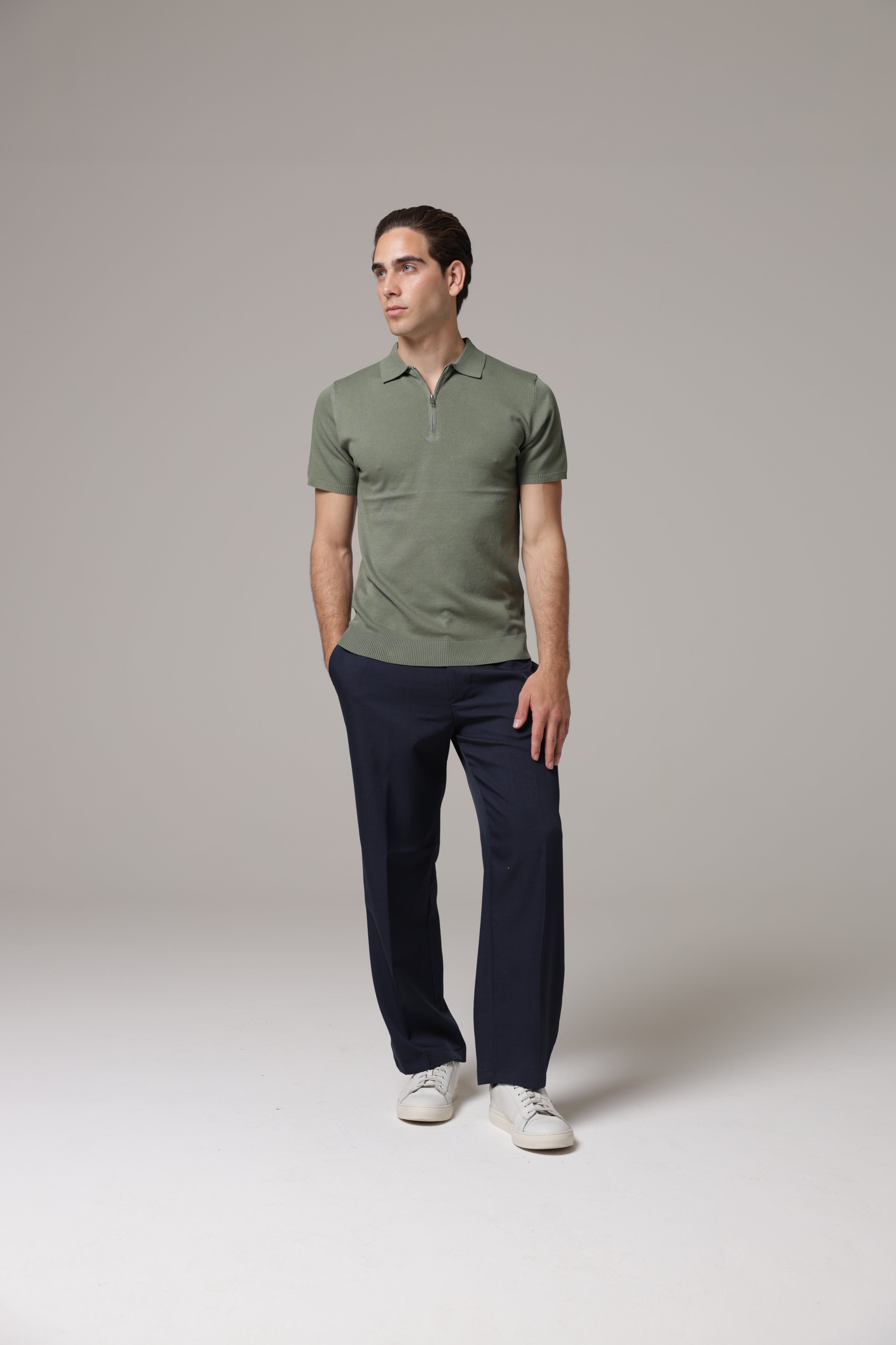 Polo con zip