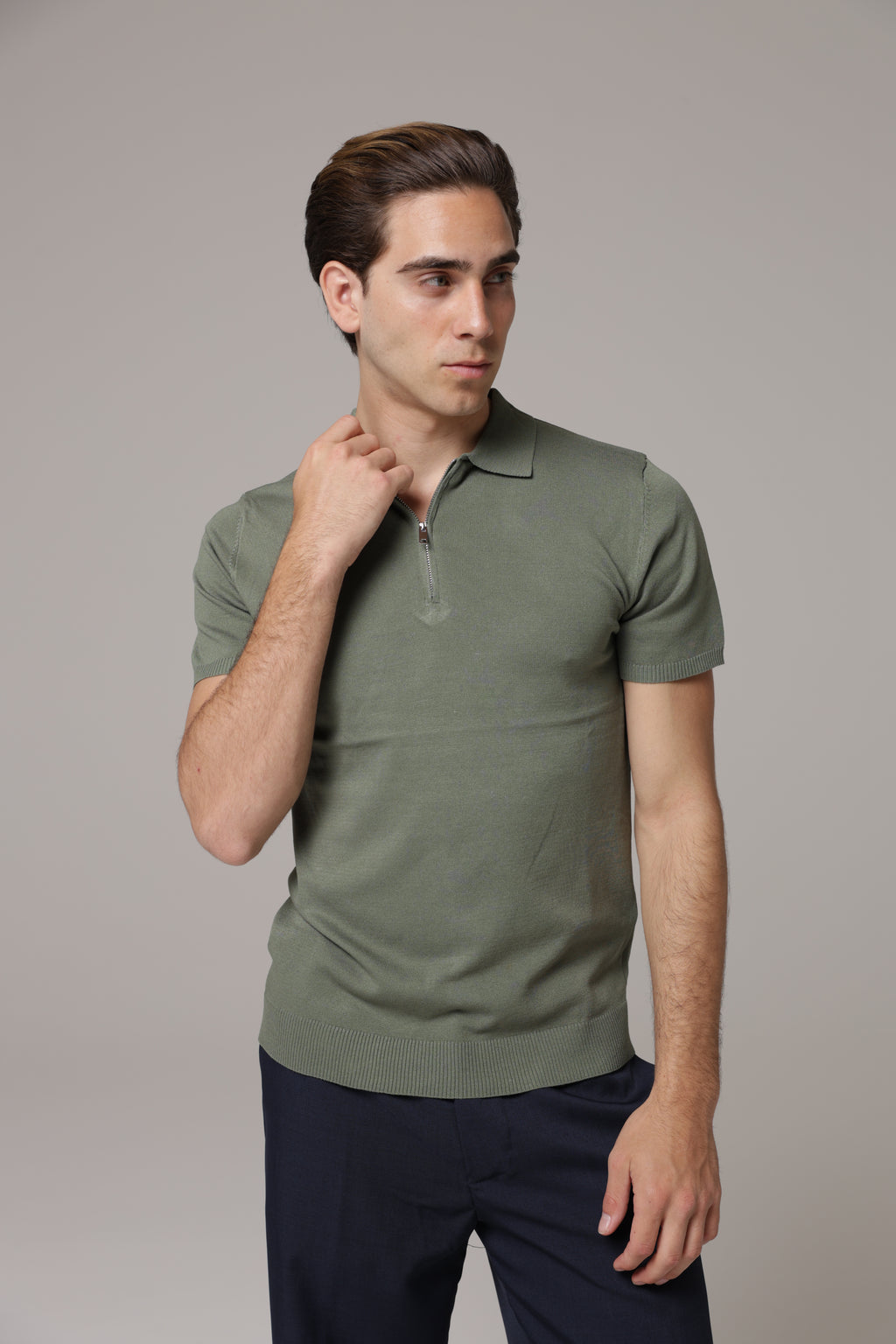 Polo con zip