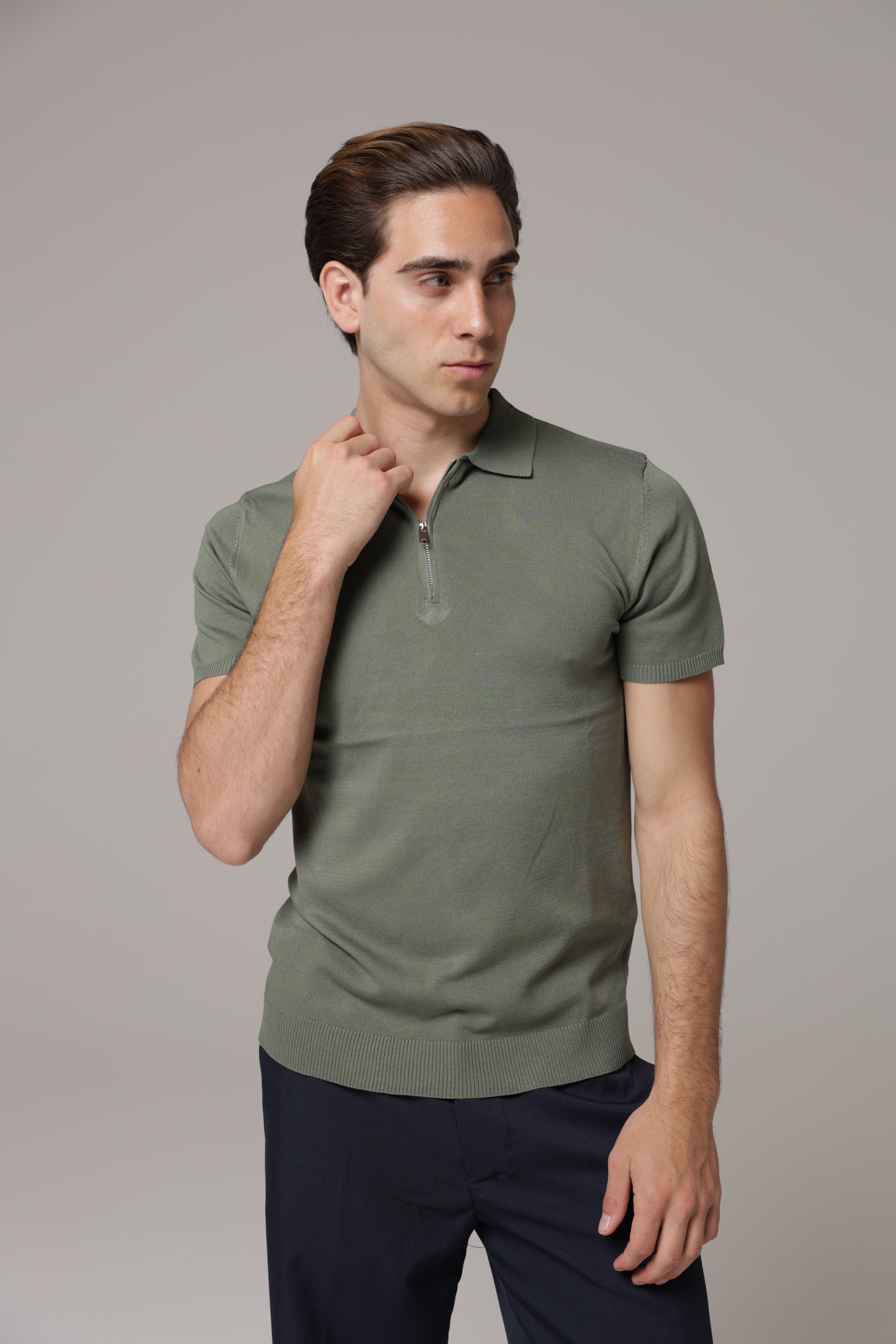 Polo con zip