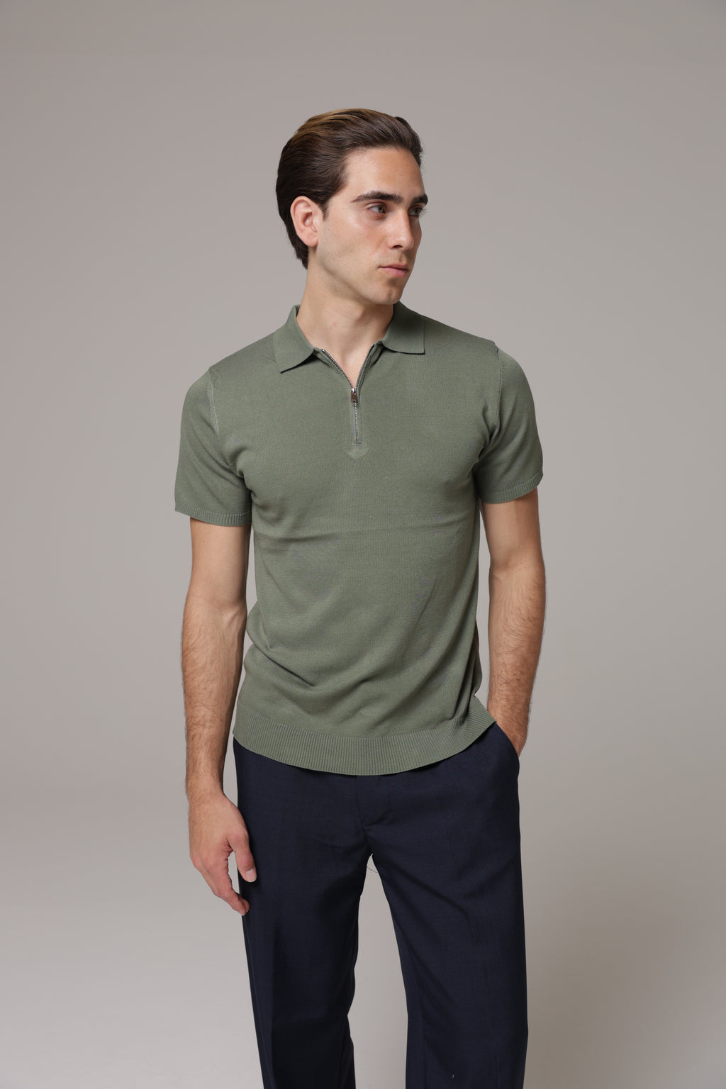 Polo con zip