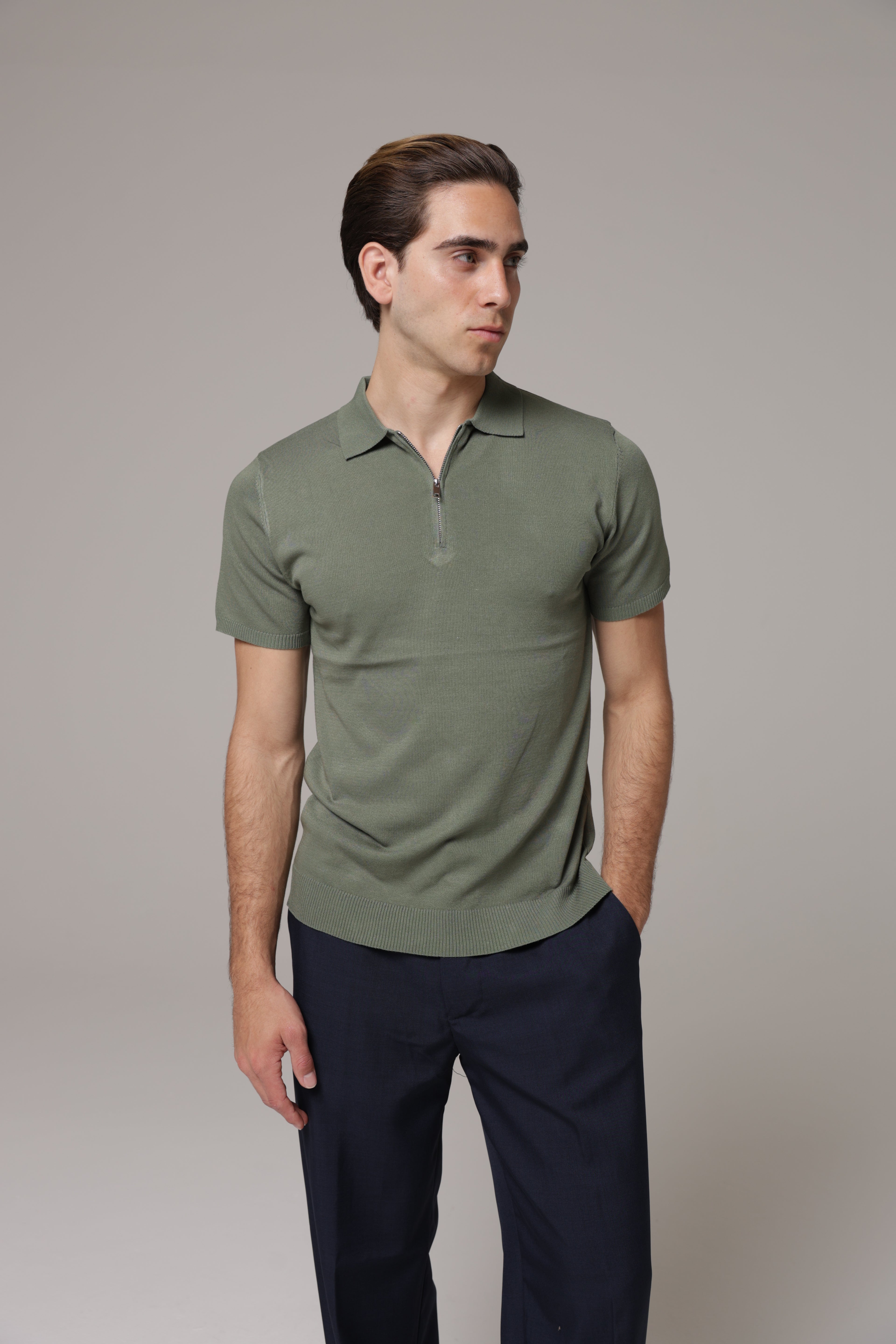 Polo con zip