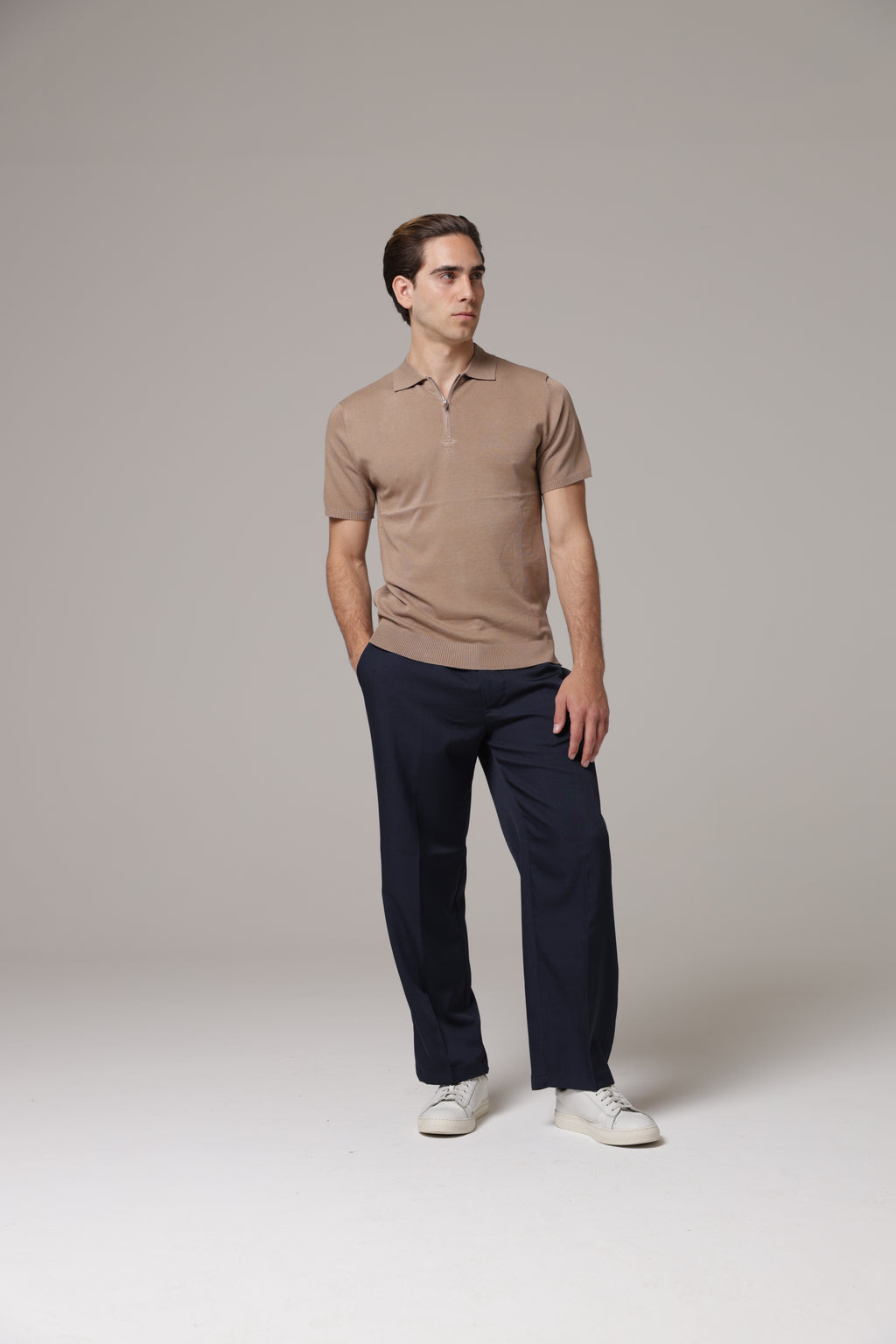 Polo con zip