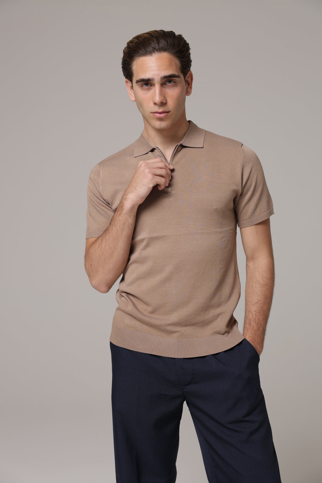 Polo con zip