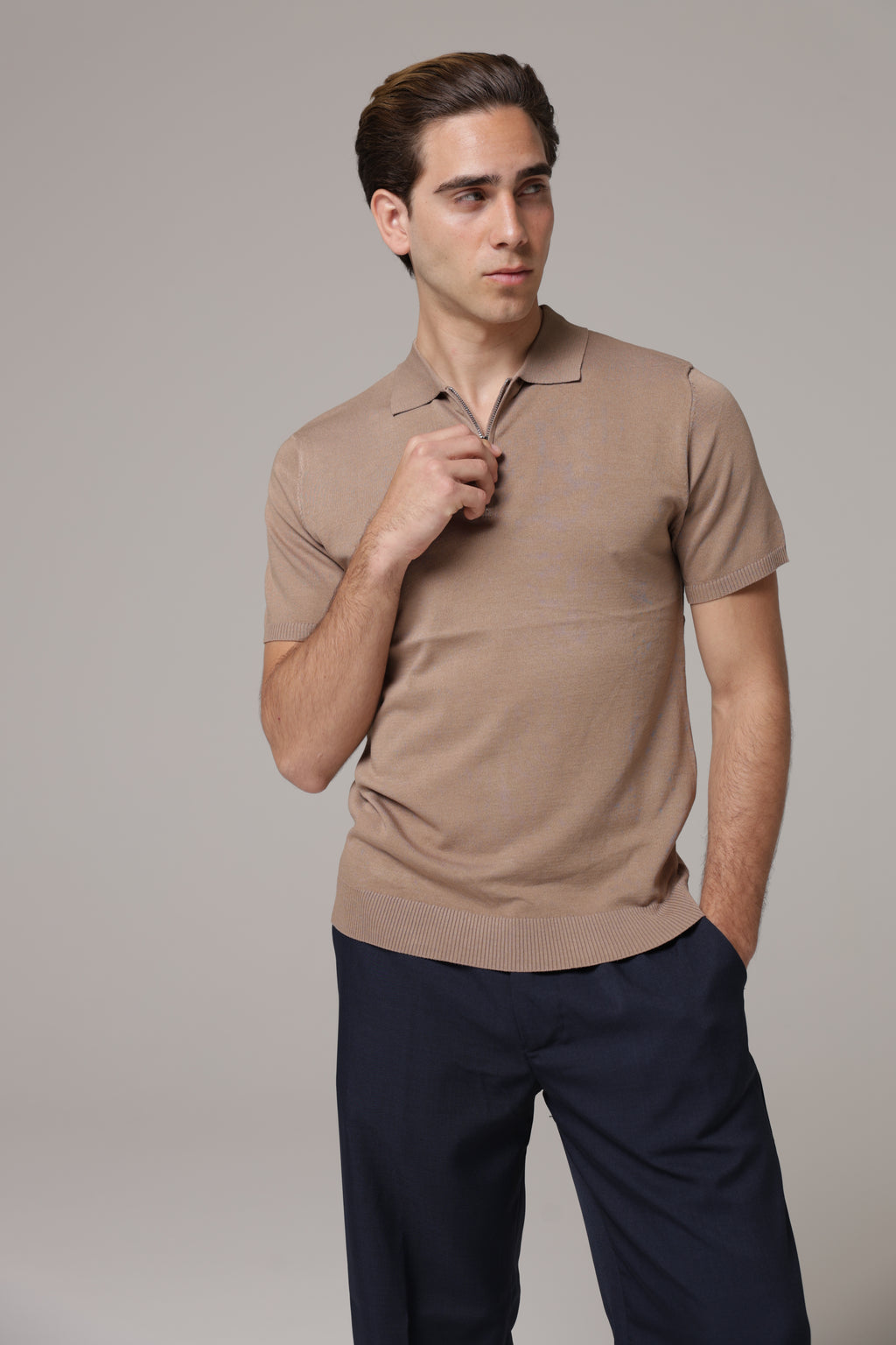 Polo con zip