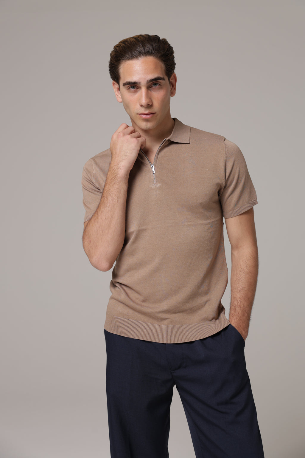 Polo con zip