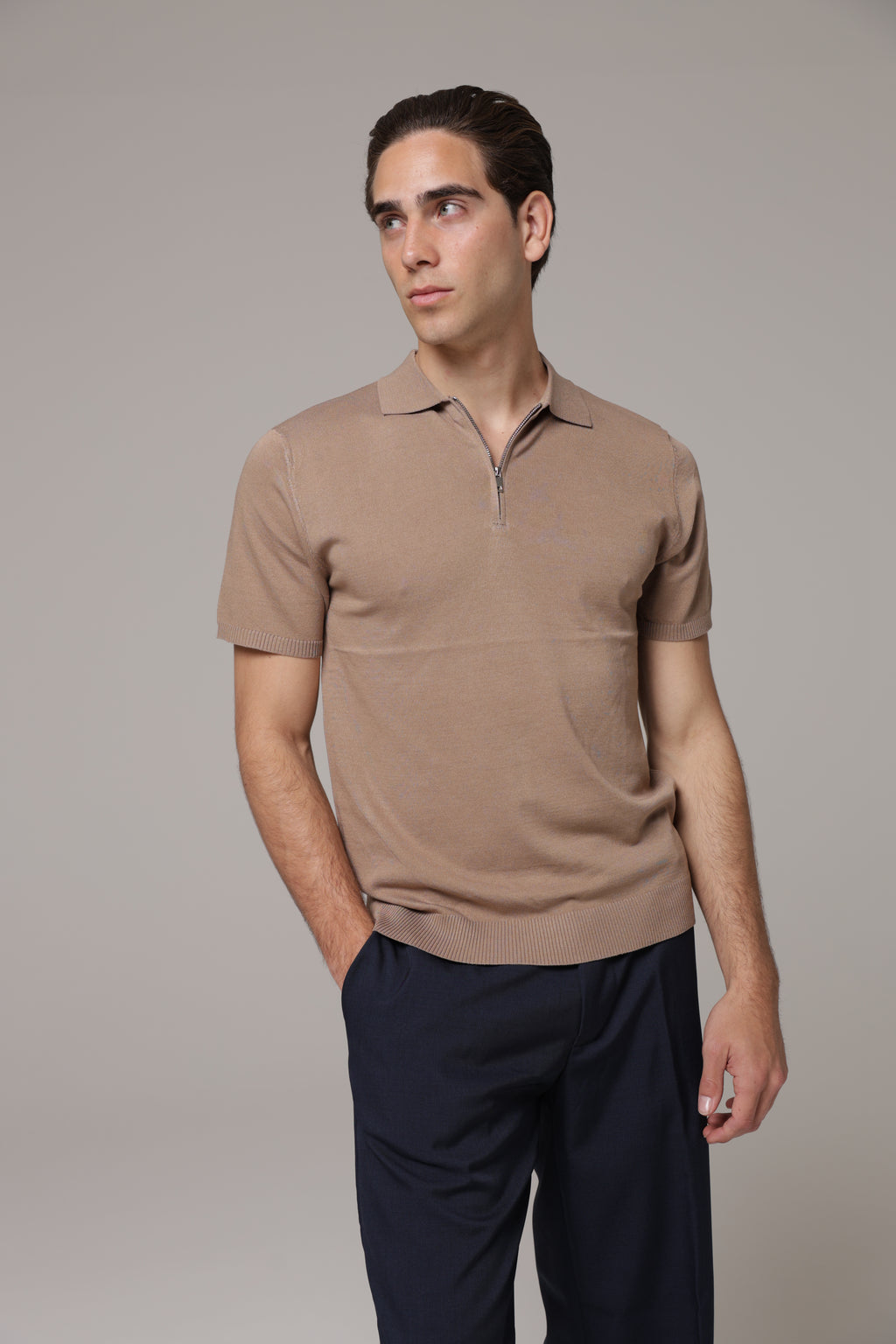 Polo con zip