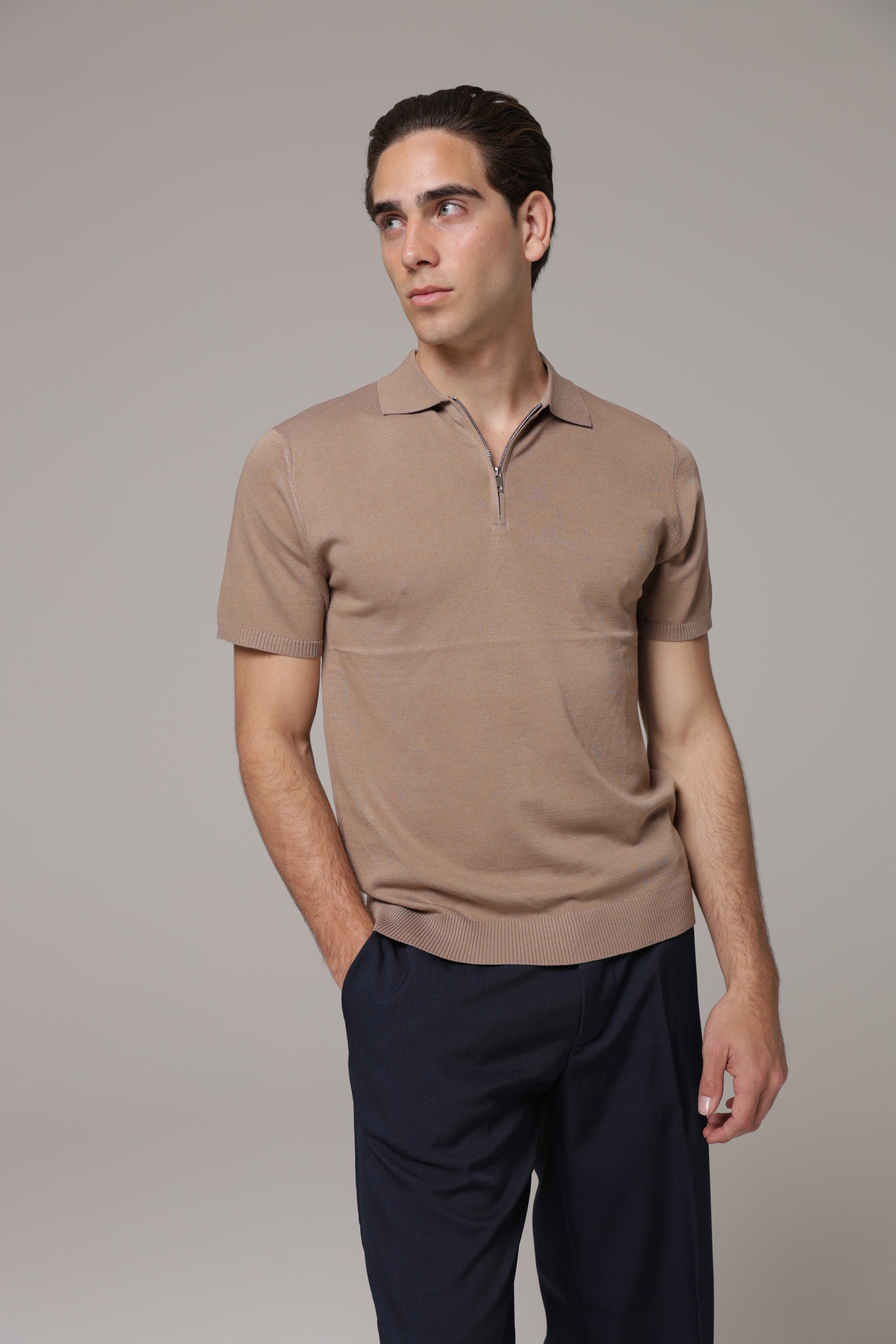 Polo con zip