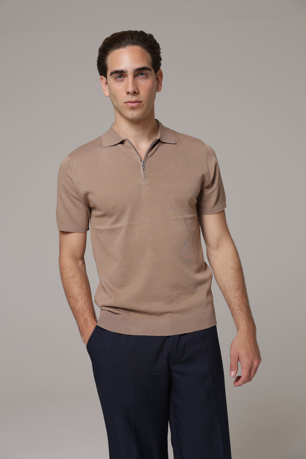 Polo con zip