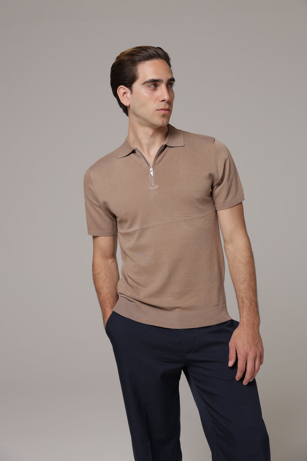 Polo con zip