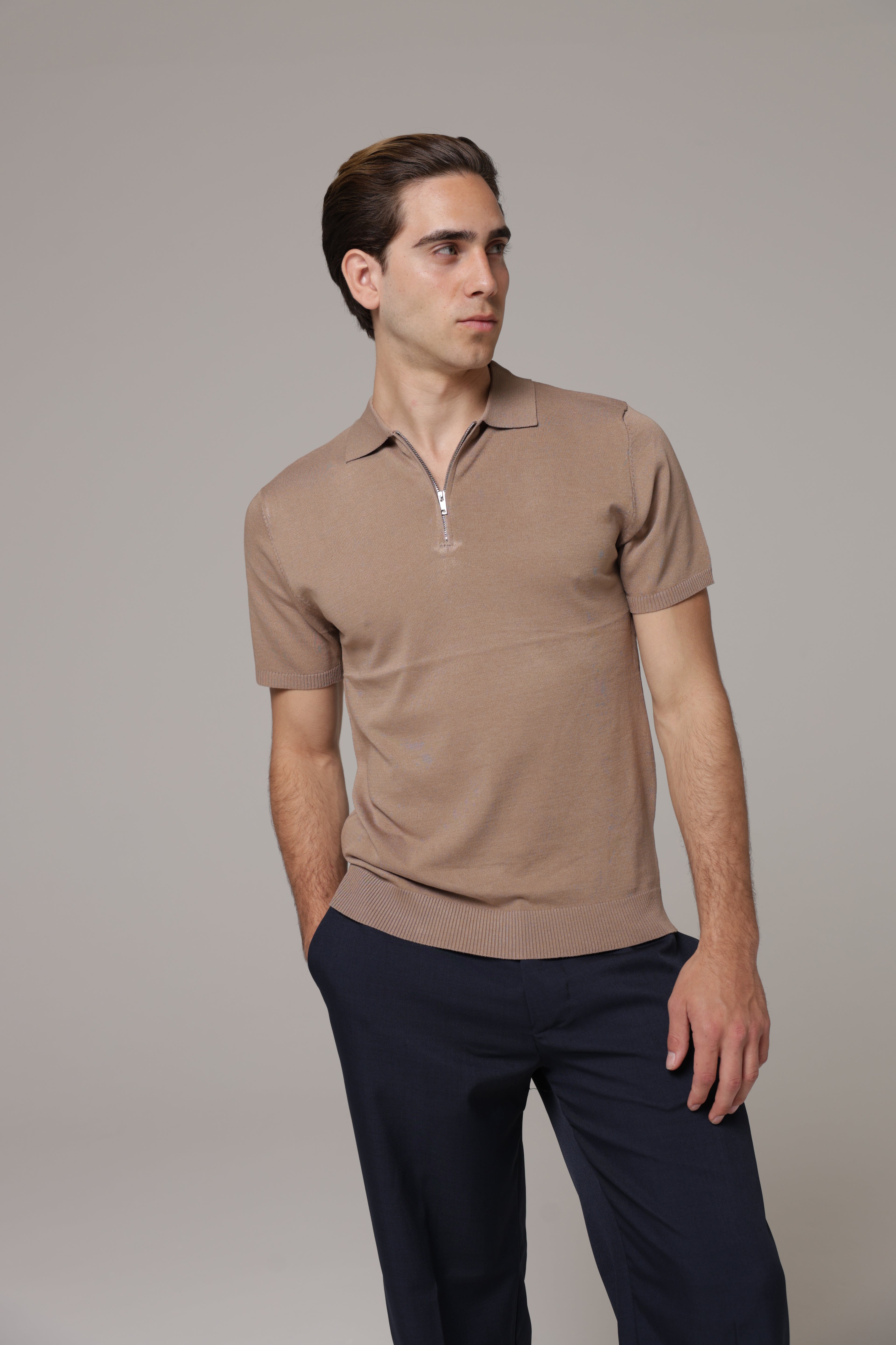 Polo con zip