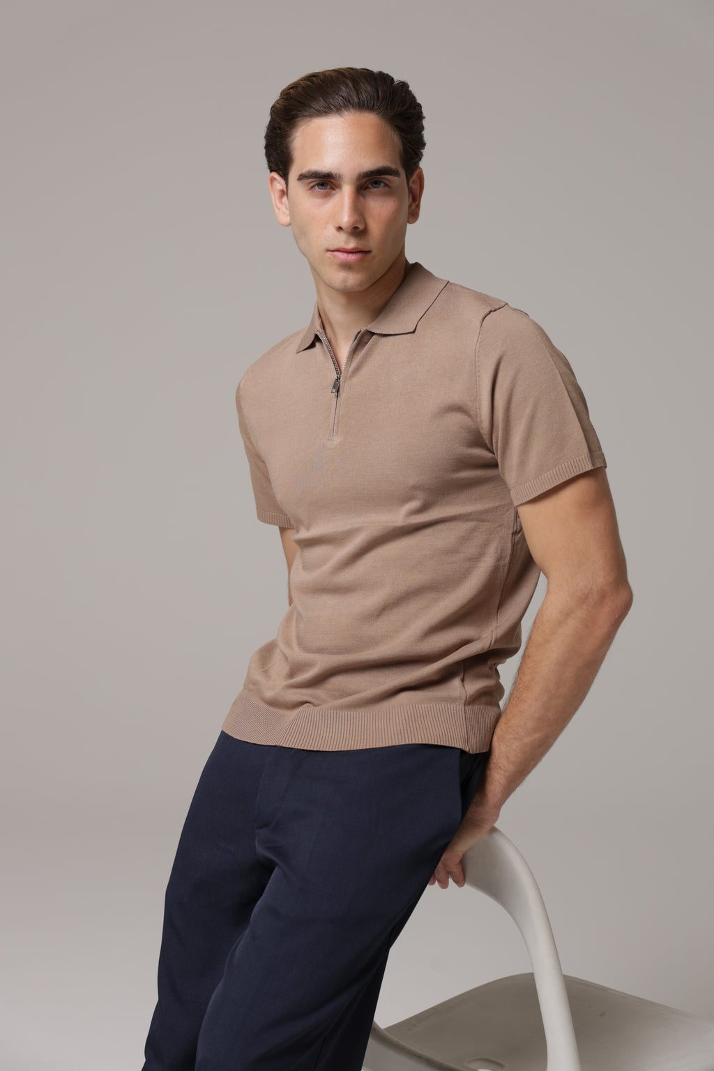 Polo con zip