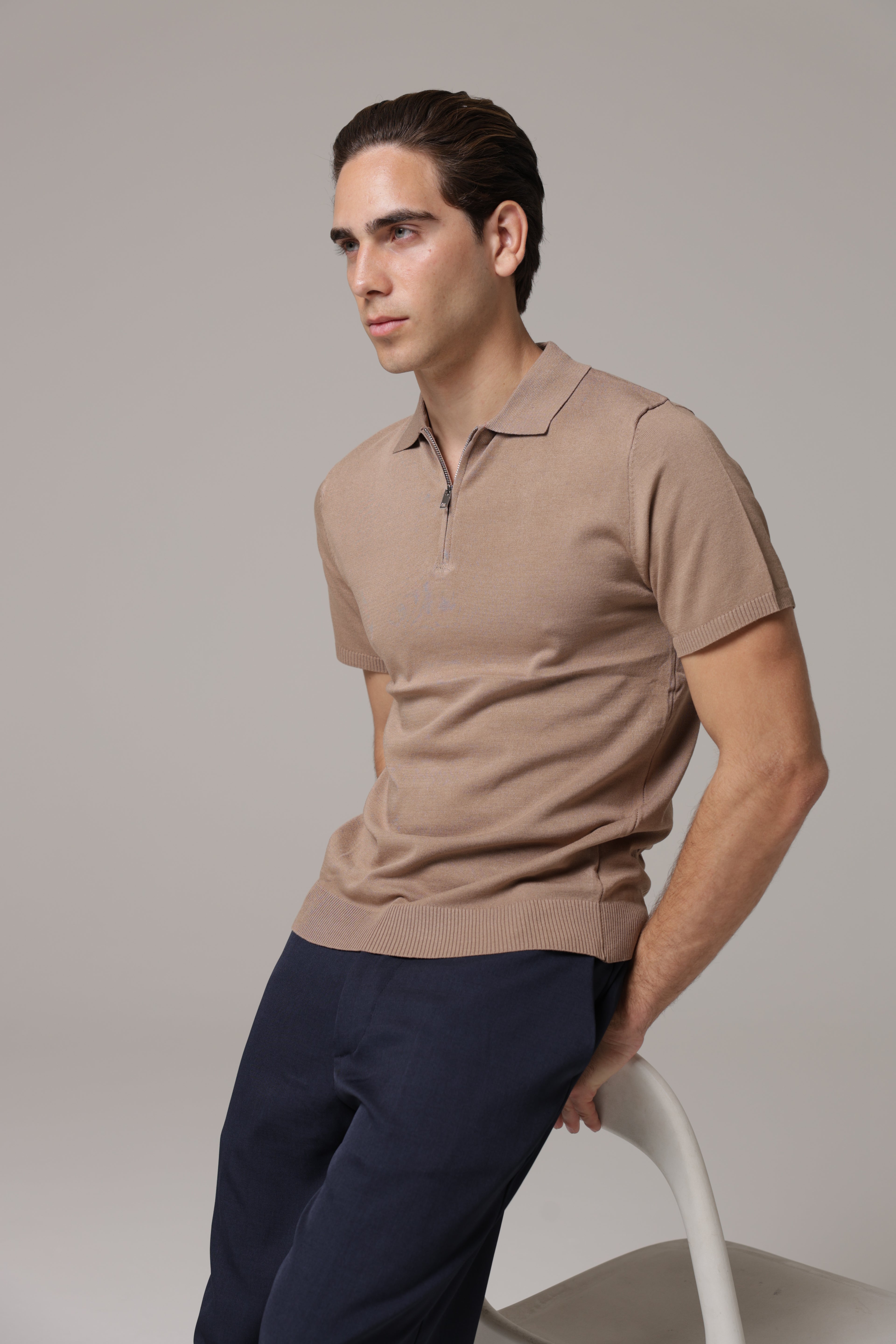 Polo con zip