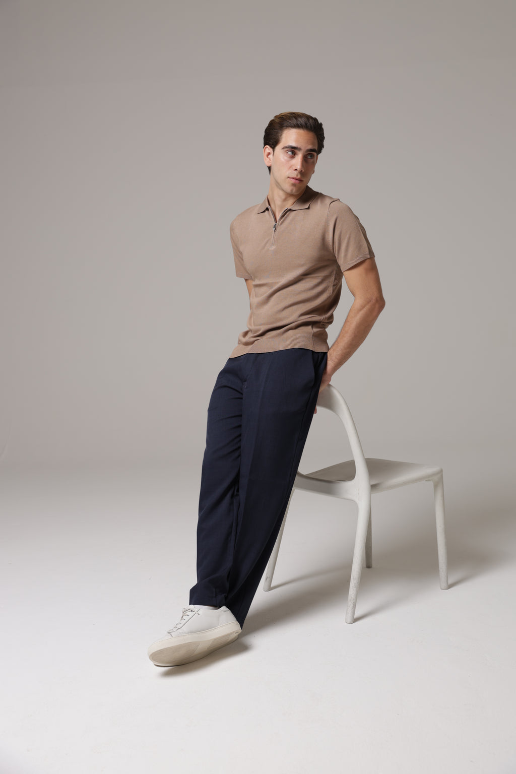 Polo con zip