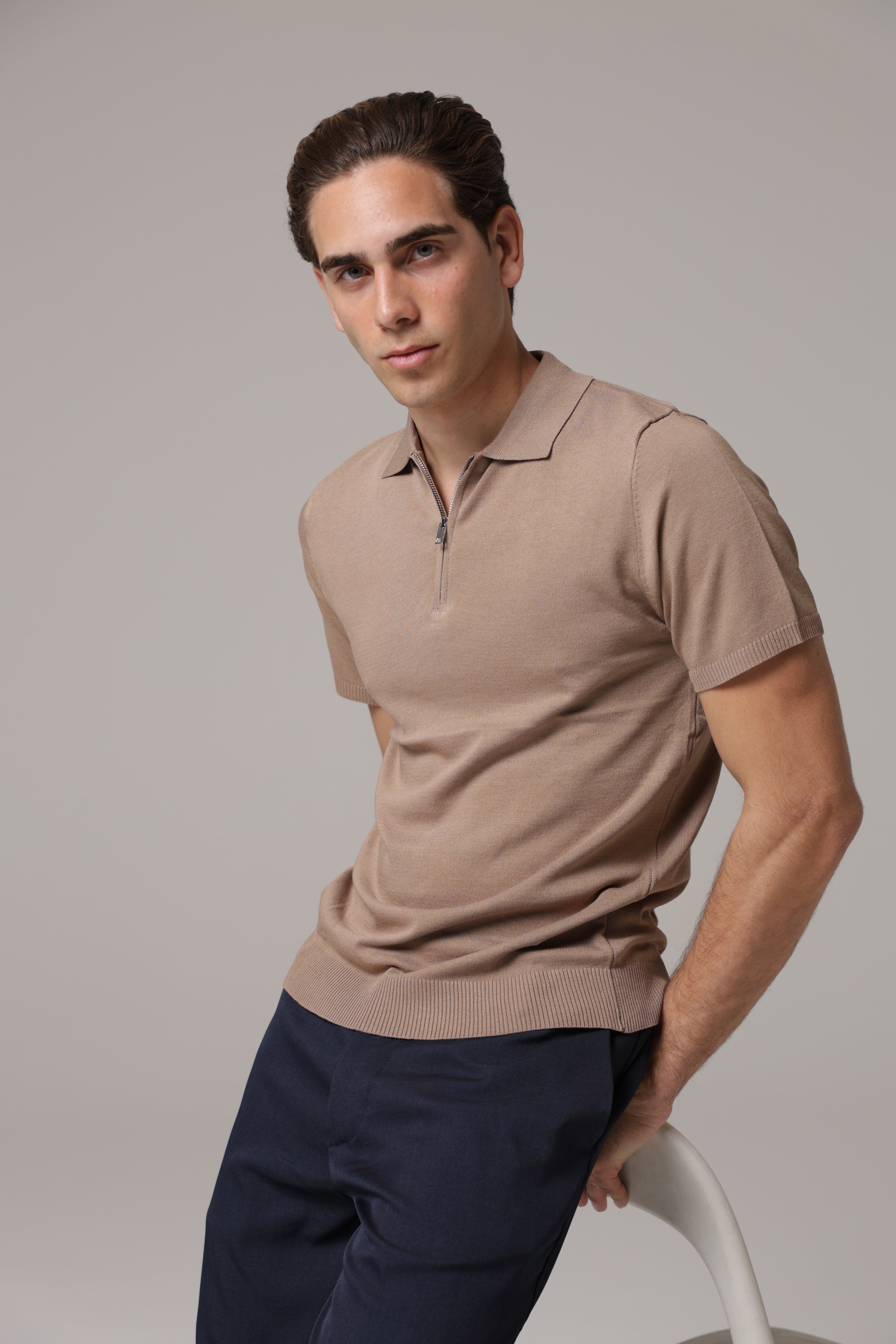 Polo con zip