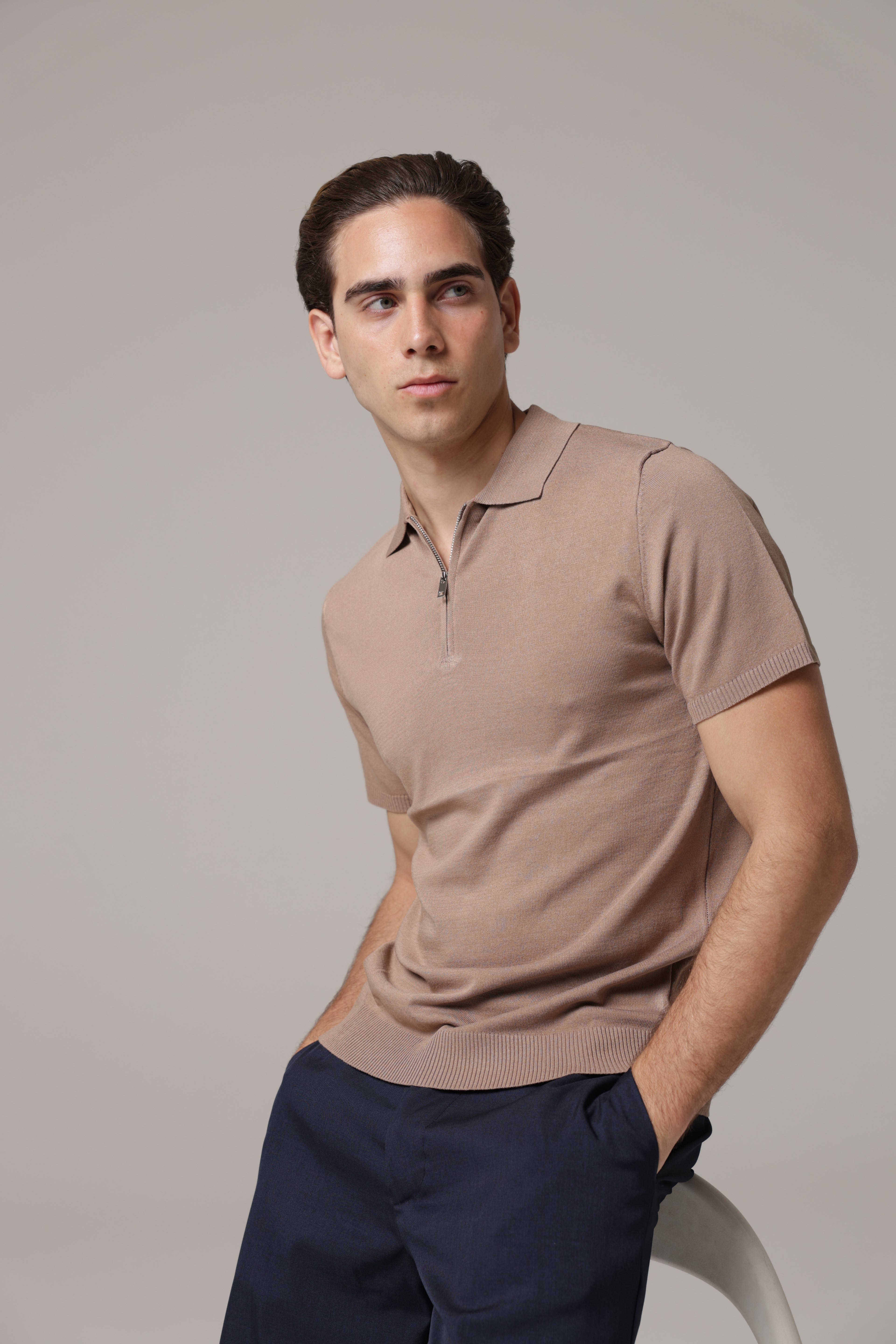 Polo con zip