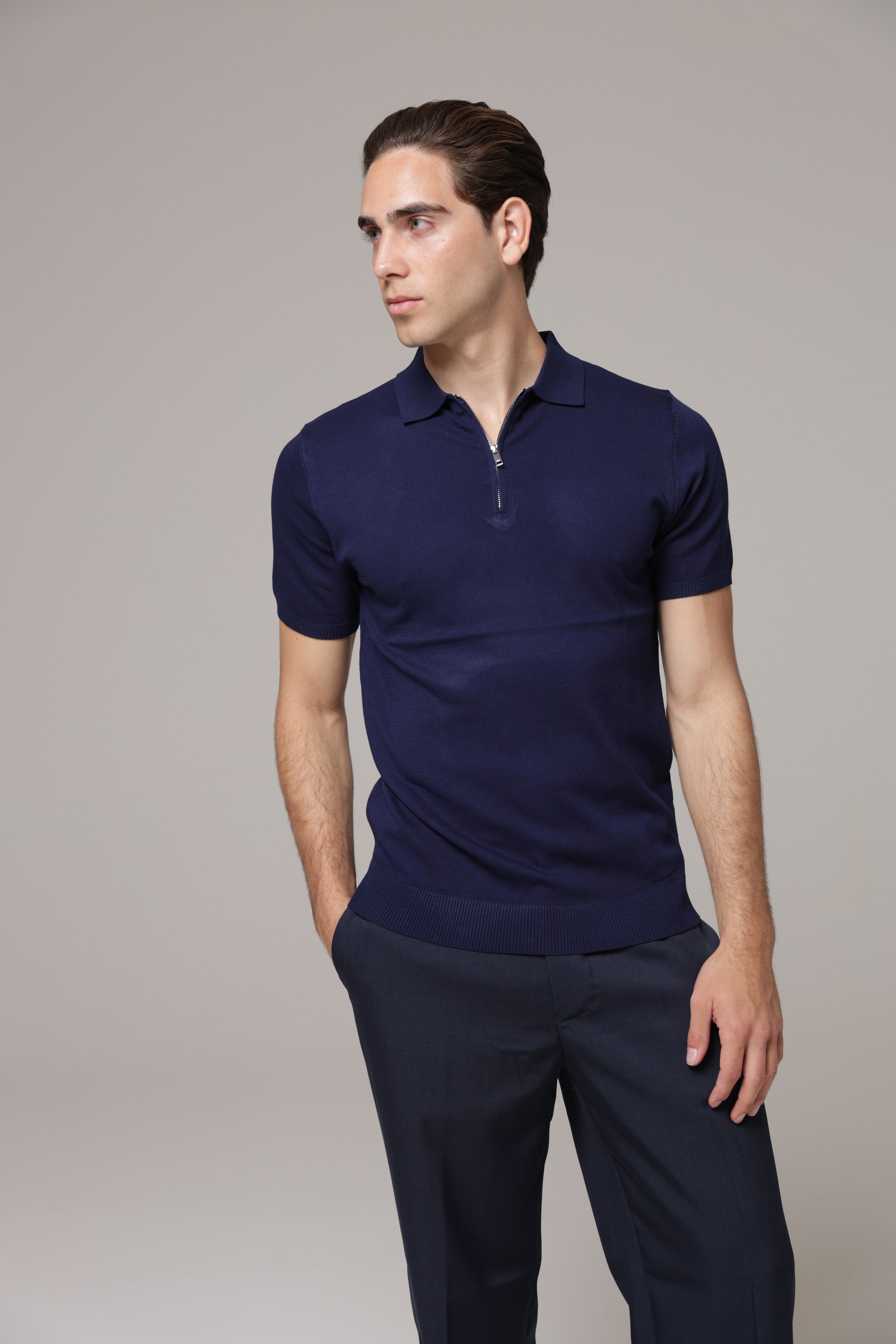 Polo con zip