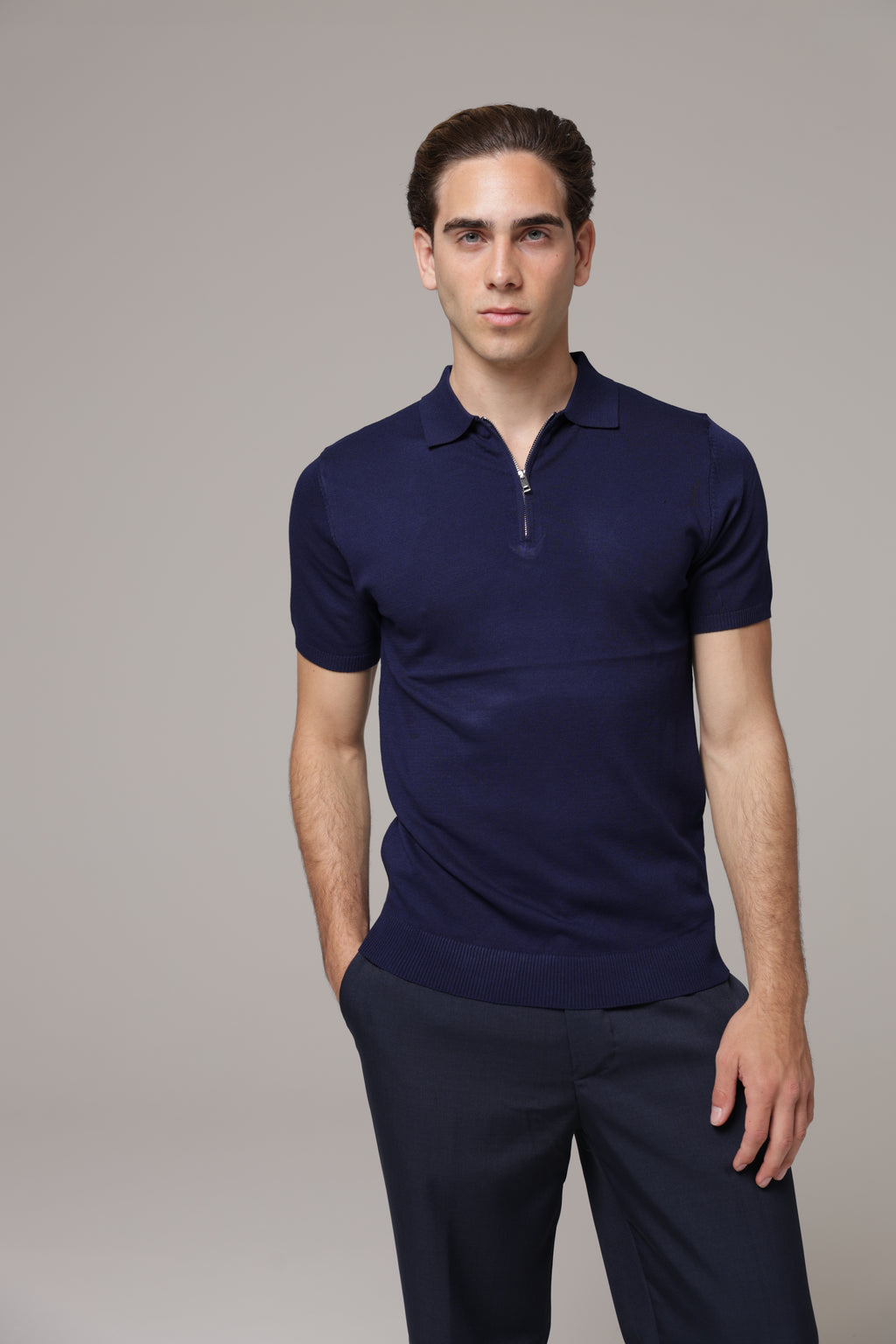 Polo con zip