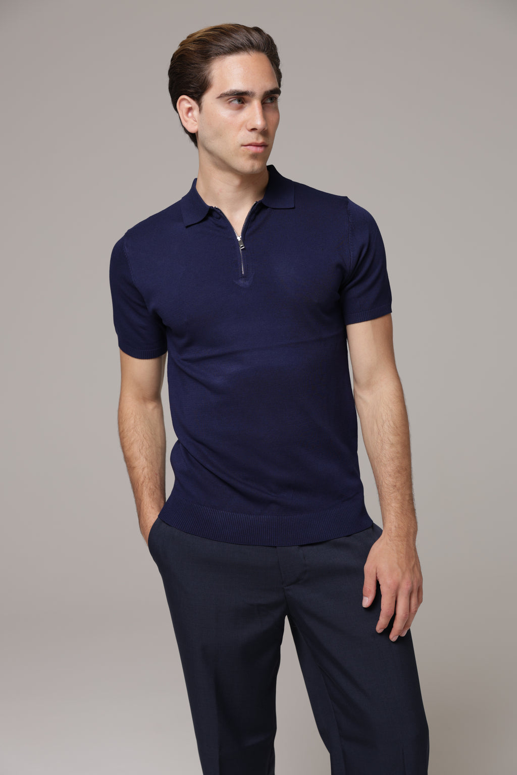 Polo con zip