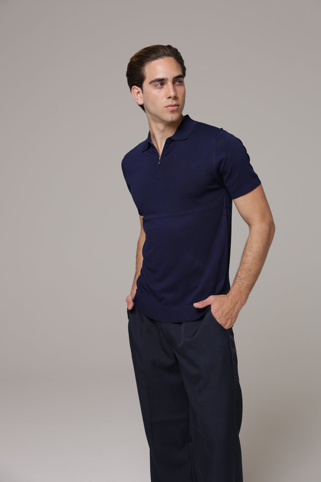 Polo con zip