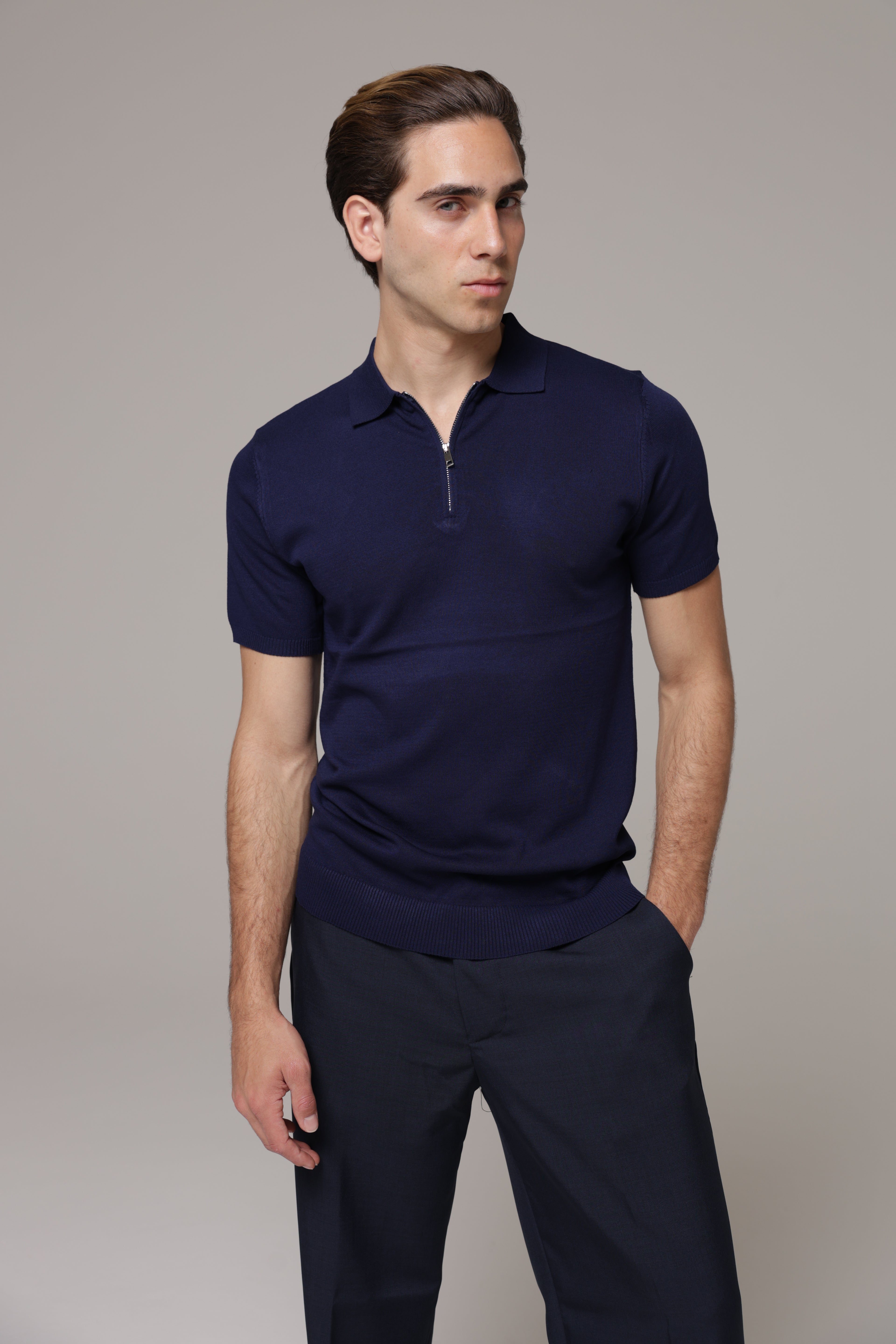 Polo con zip