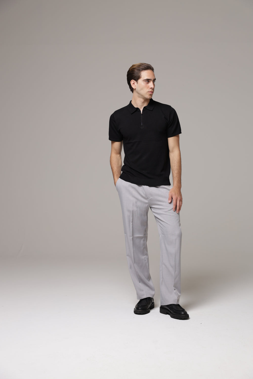 Polo con zip